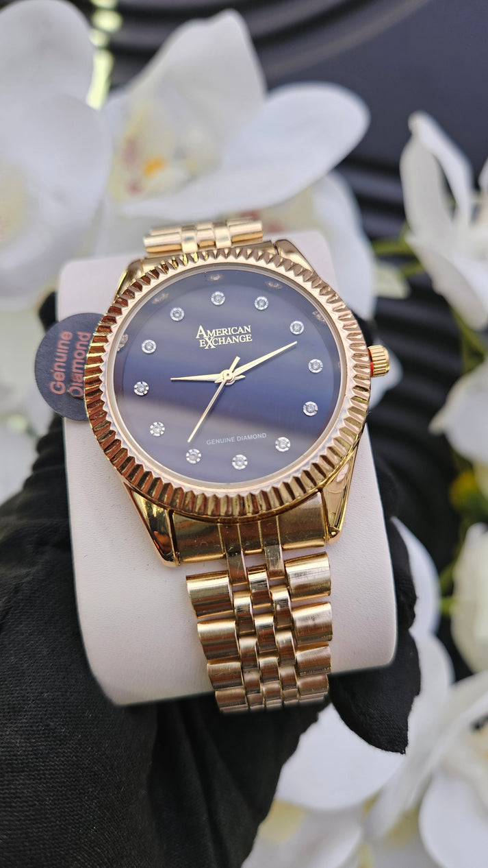 American Exchange Genuine Diamond Collection Watch – A4dabledesignz