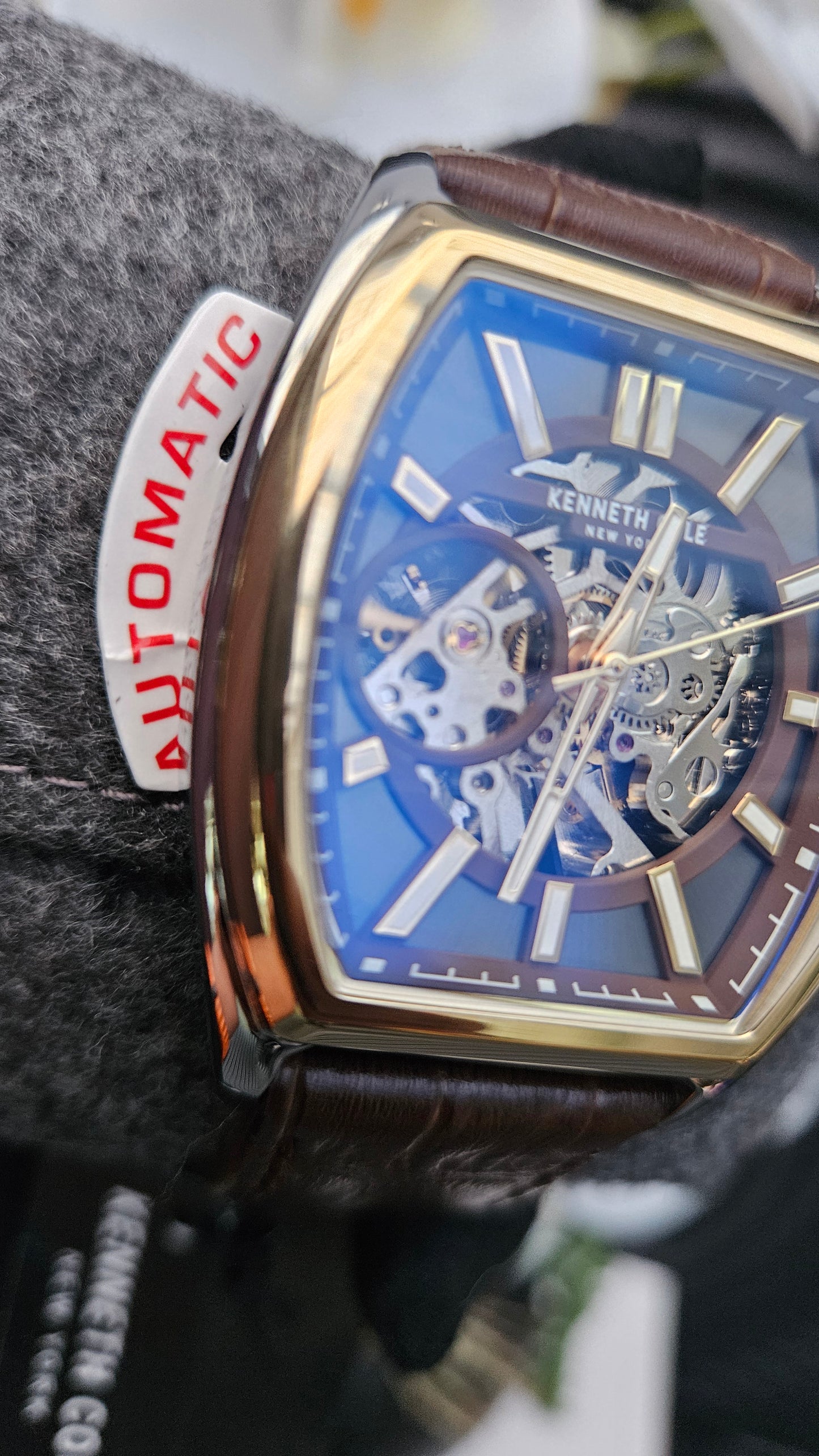 Kenneth Cole Brown Leather Automatic Watch