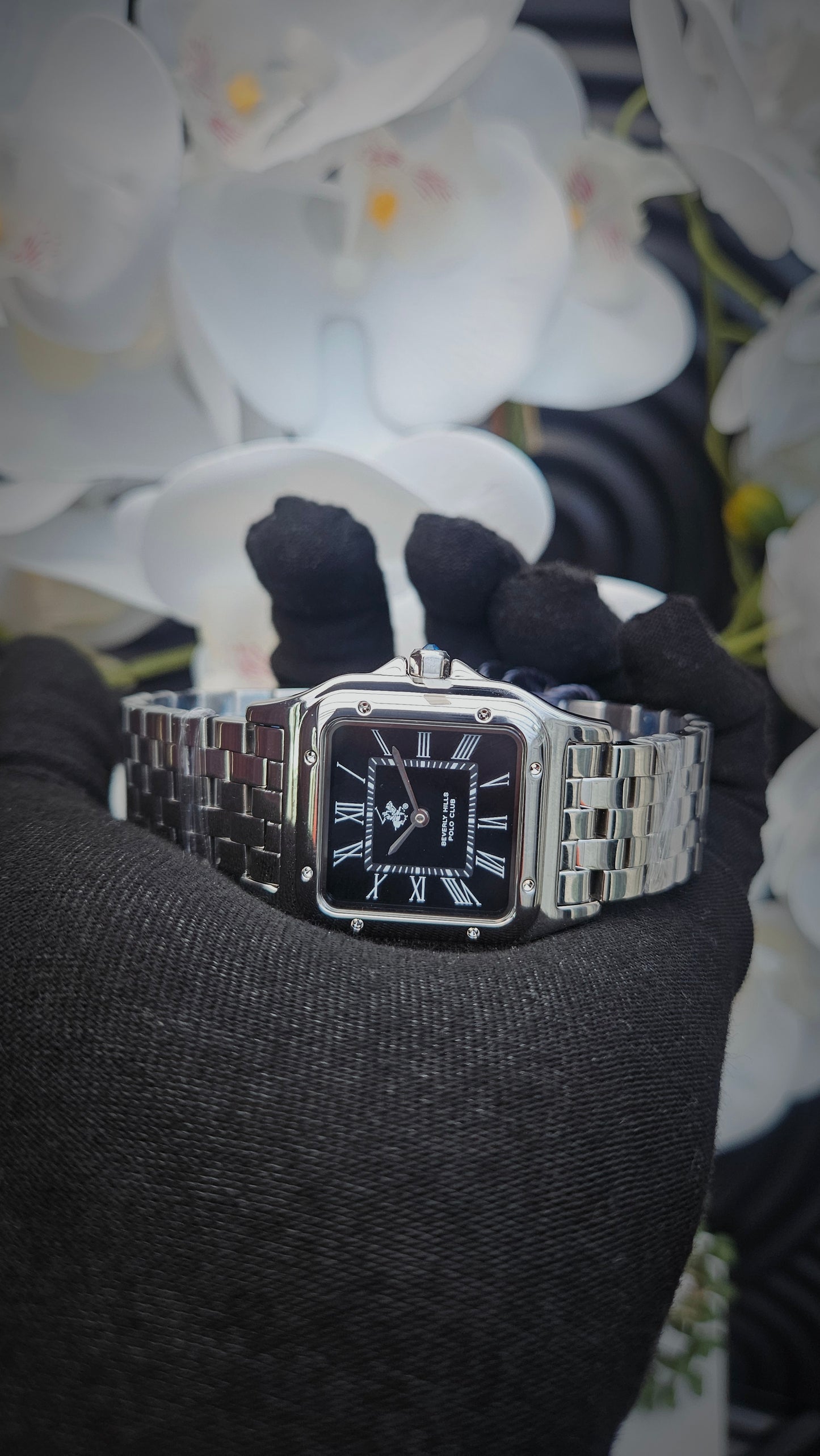 Beverly Hills Polo Club Silver Watch with Black Dial