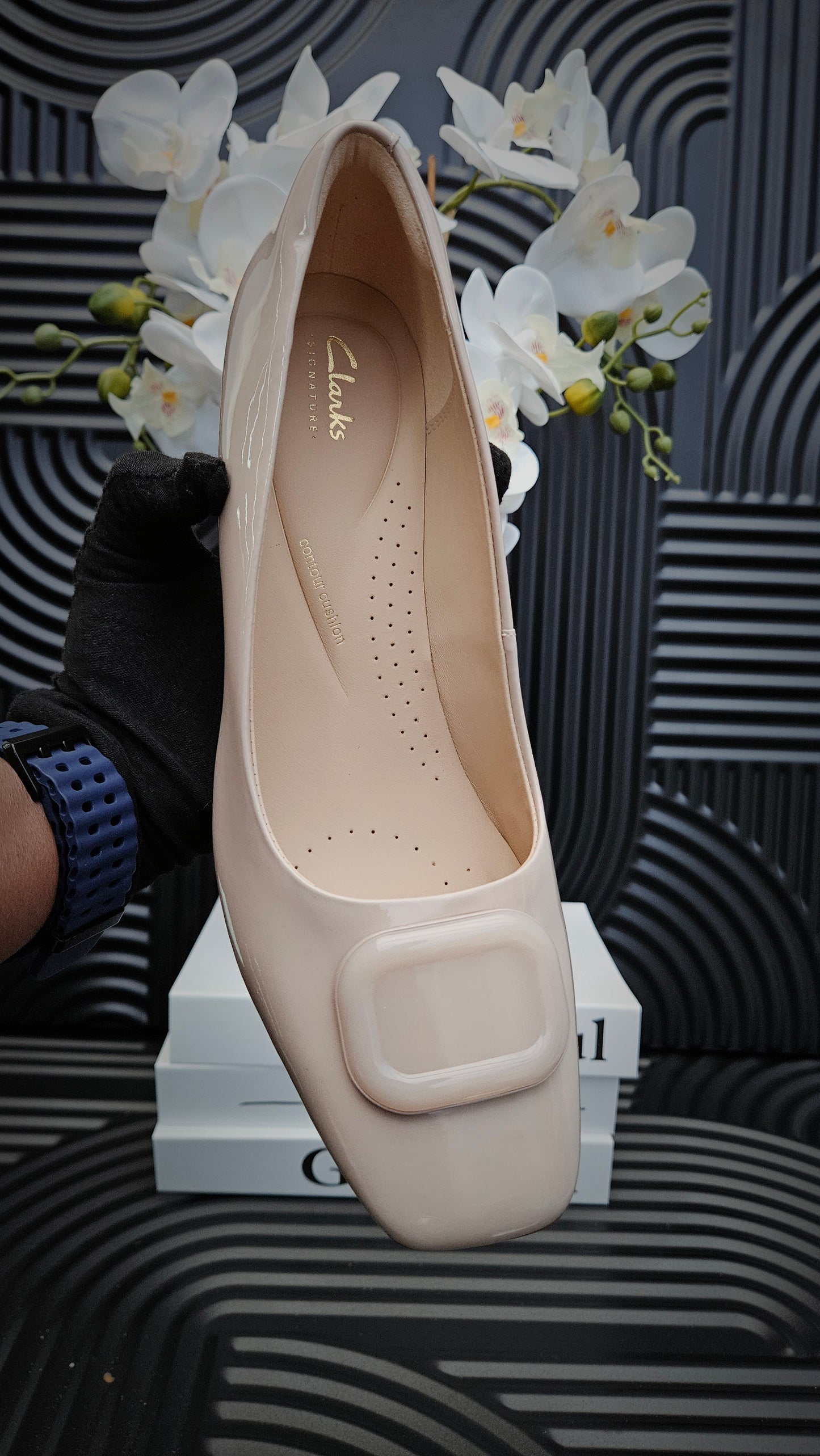 Nude Block heel Shoes for Ladies