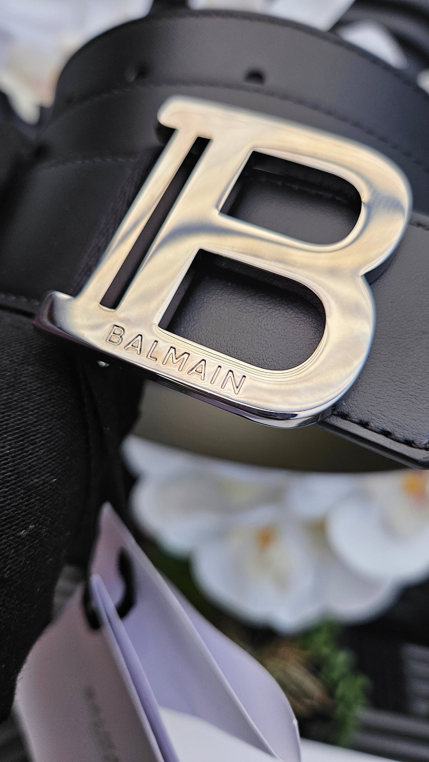 BALMAIN Reversible leather Belt