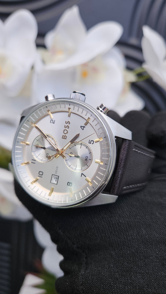 H.B Mens Leather Watch