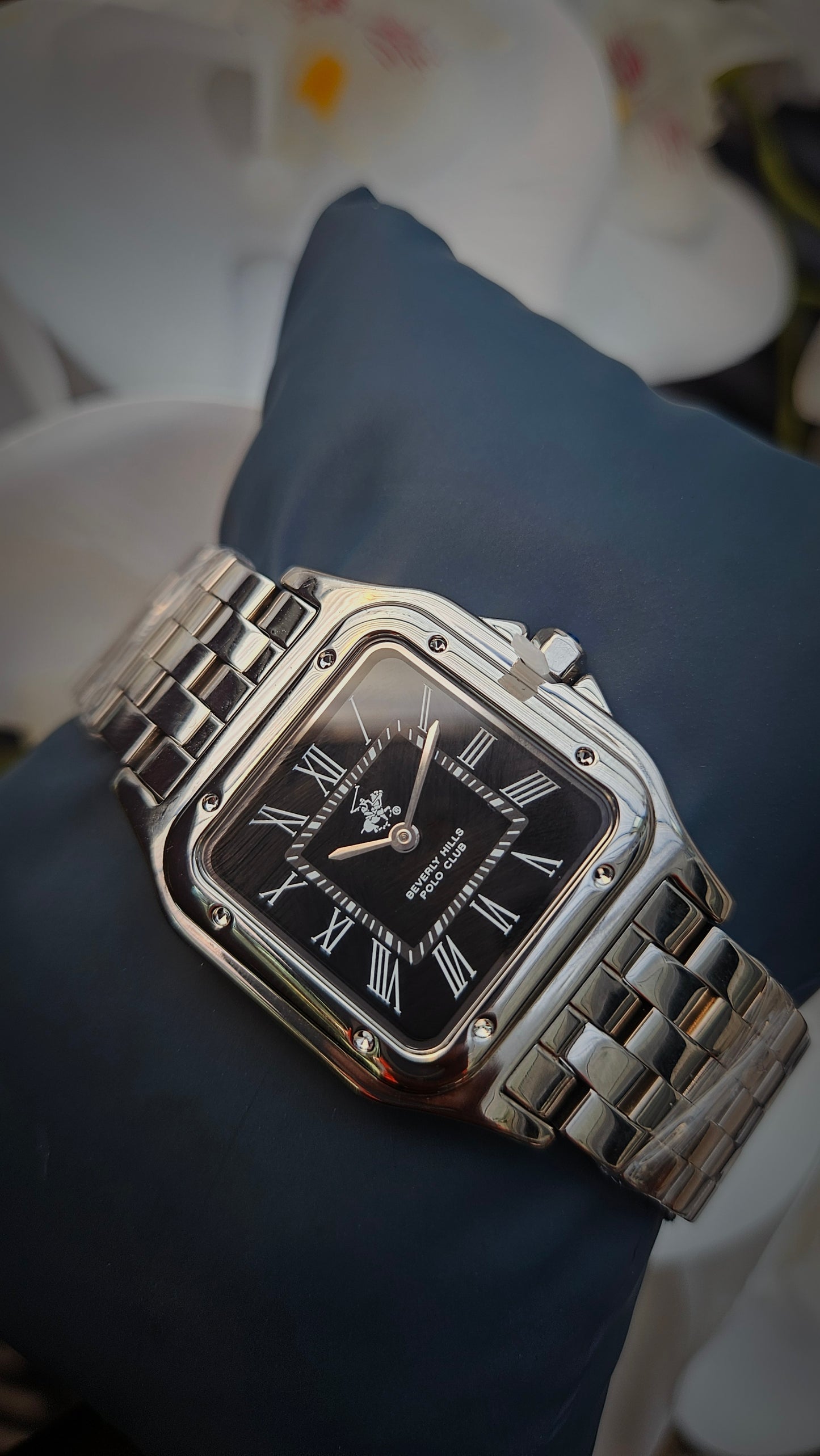 Beverly Hills Polo Club Silver Watch with Black Dial
