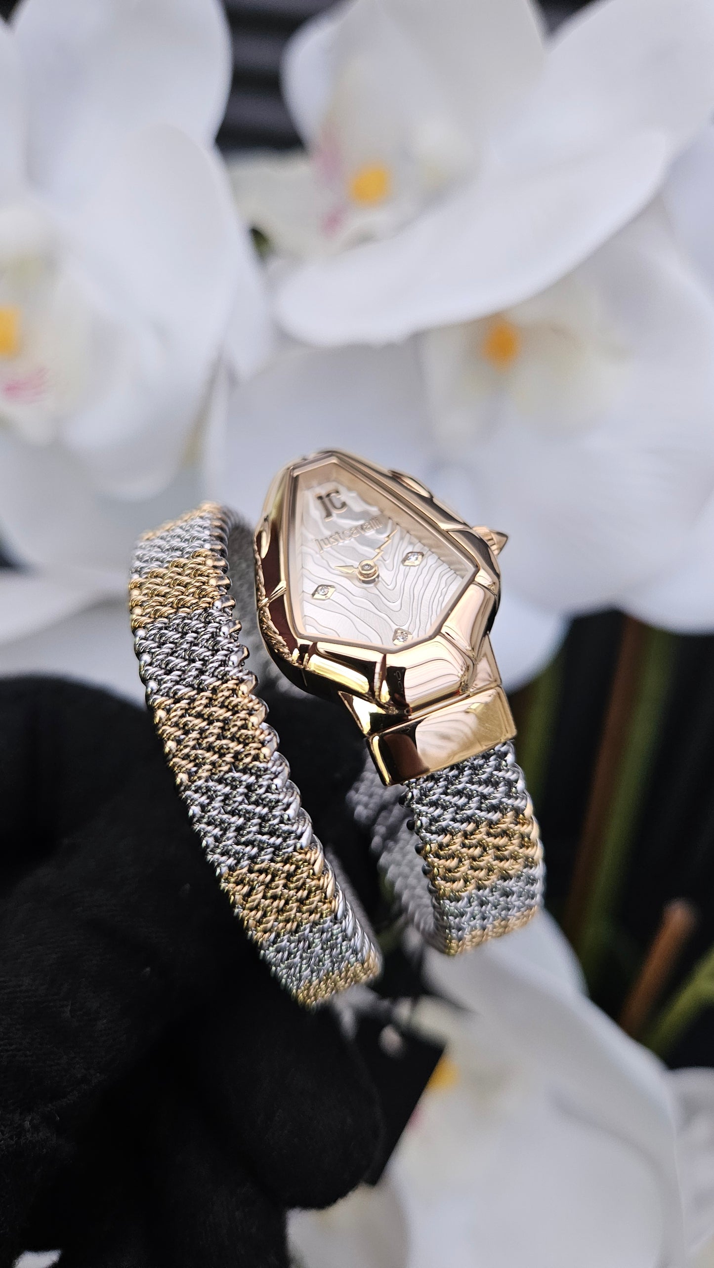 Just Cavalli Dual Tone Wrap Watch- Authentic Retail Product
