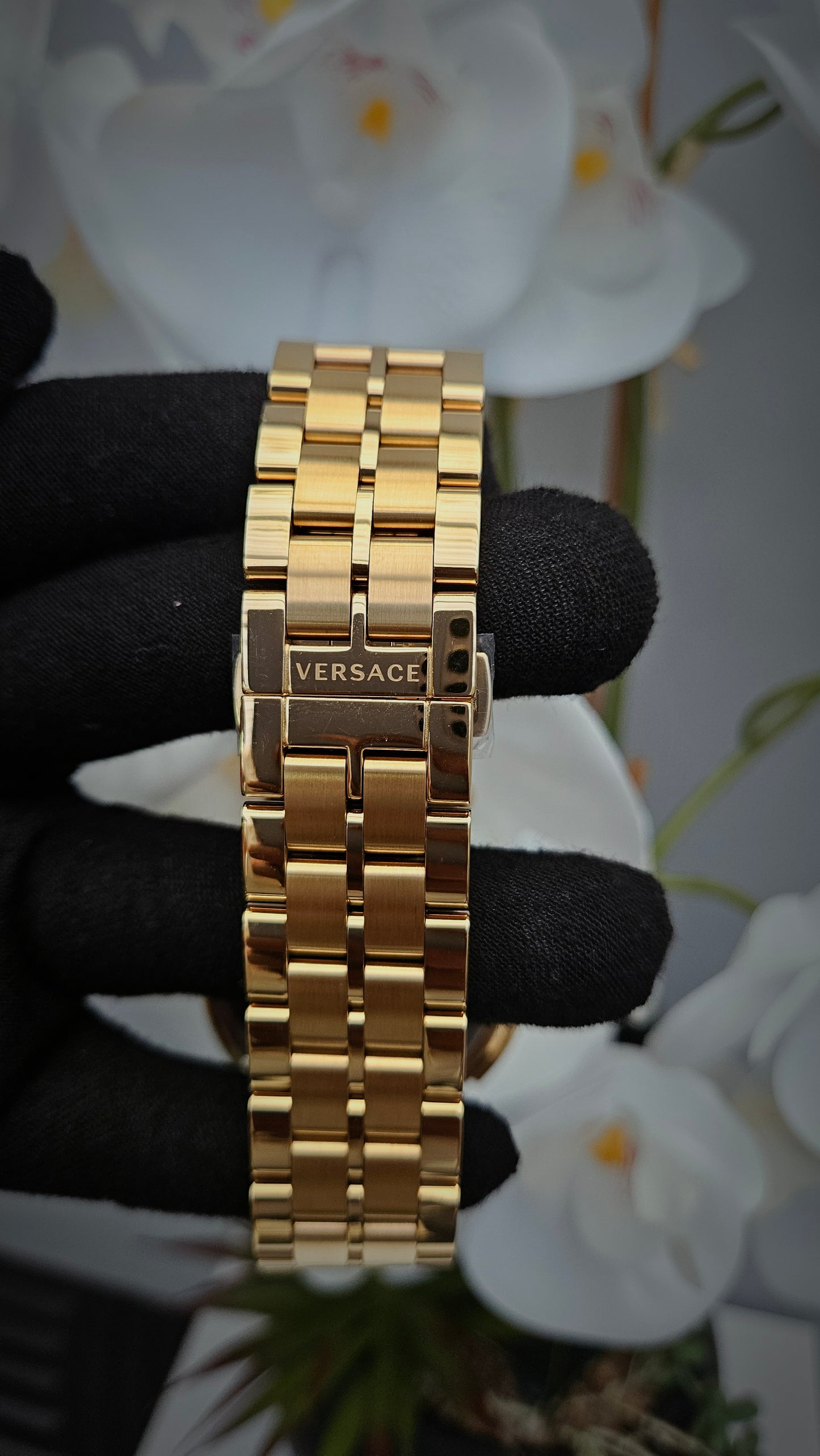 Versace Chronograph Gold and Black Watch