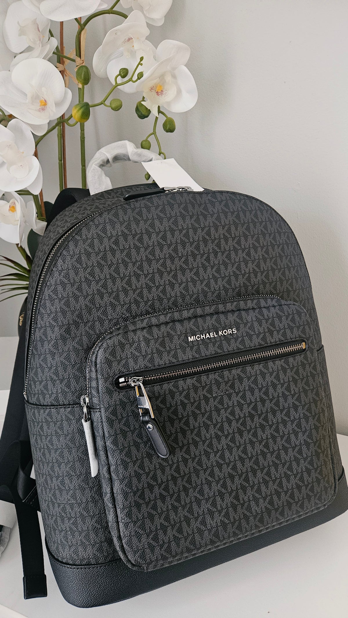 MICHAEL KORS Black Logo Backpack - Authentic Retail Product