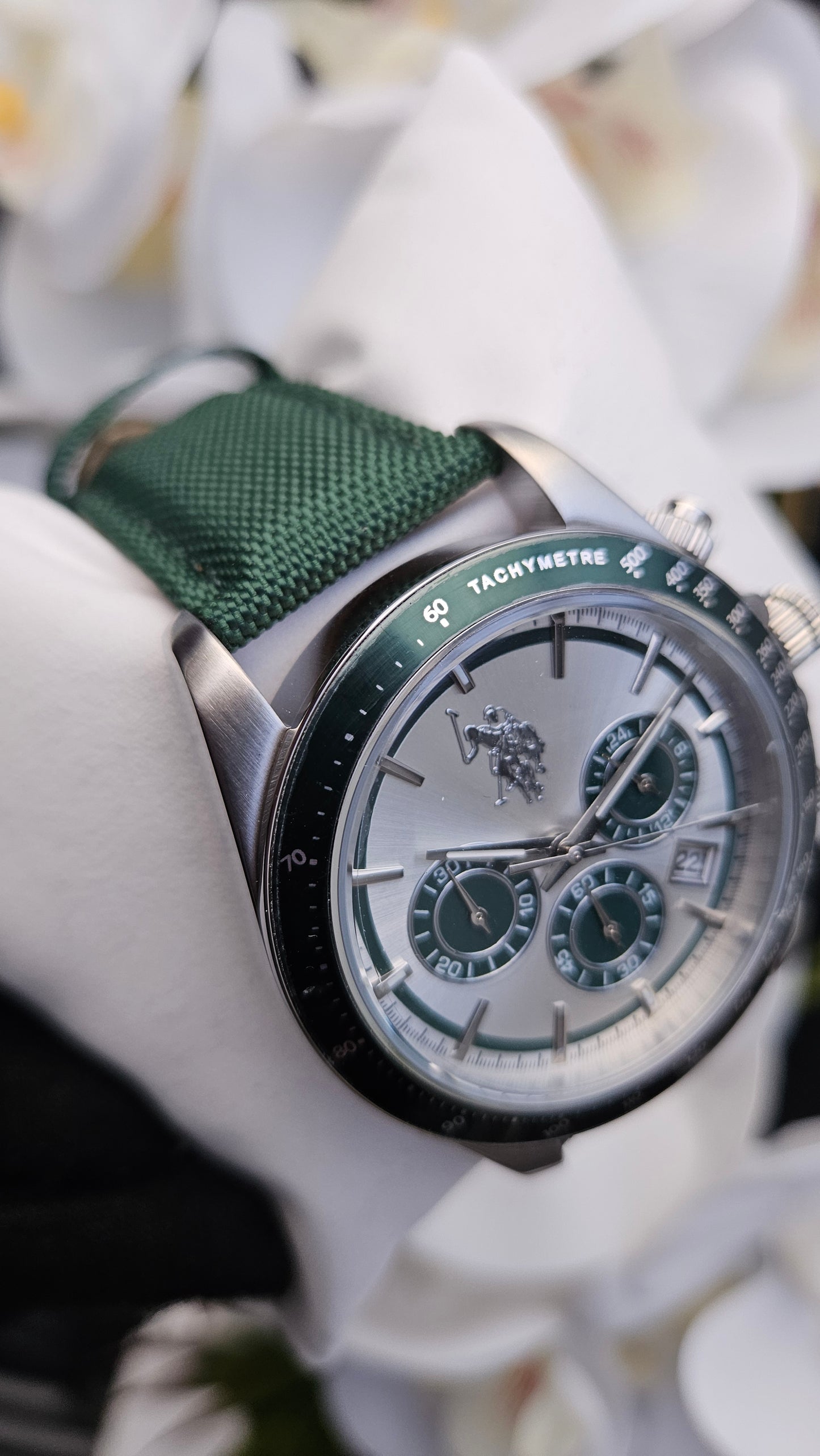 USP Green Strap Watch for Men