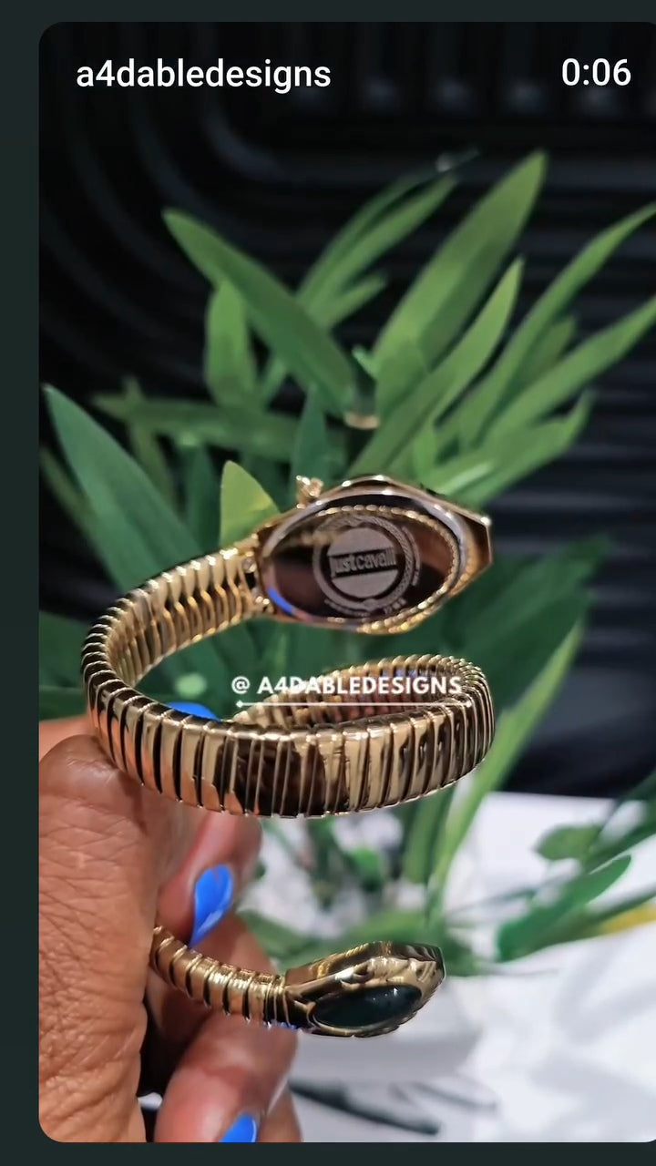 Just Cavalli Gold watch with Green Dial