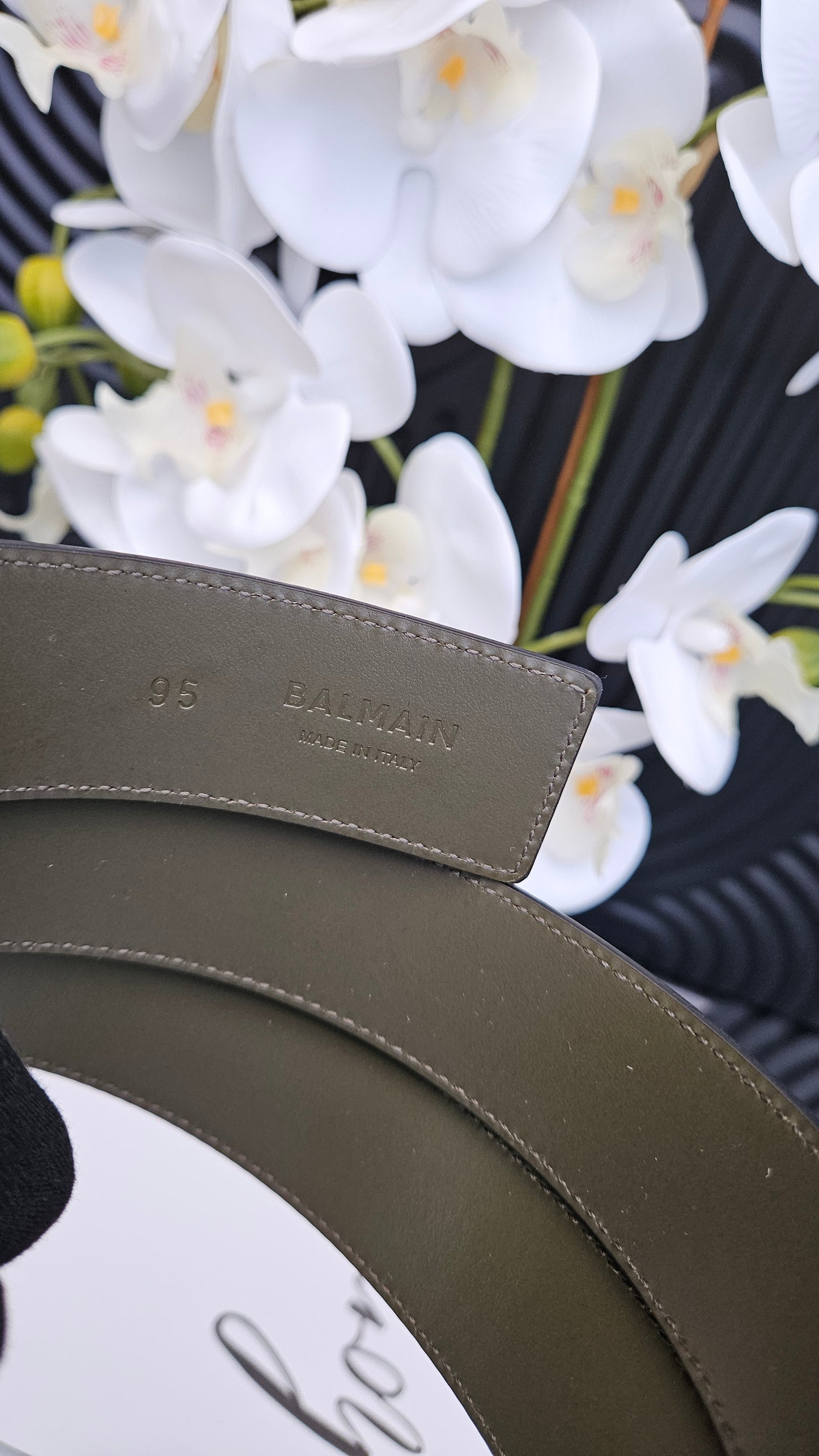 BALMAIN Reversible leather Belt