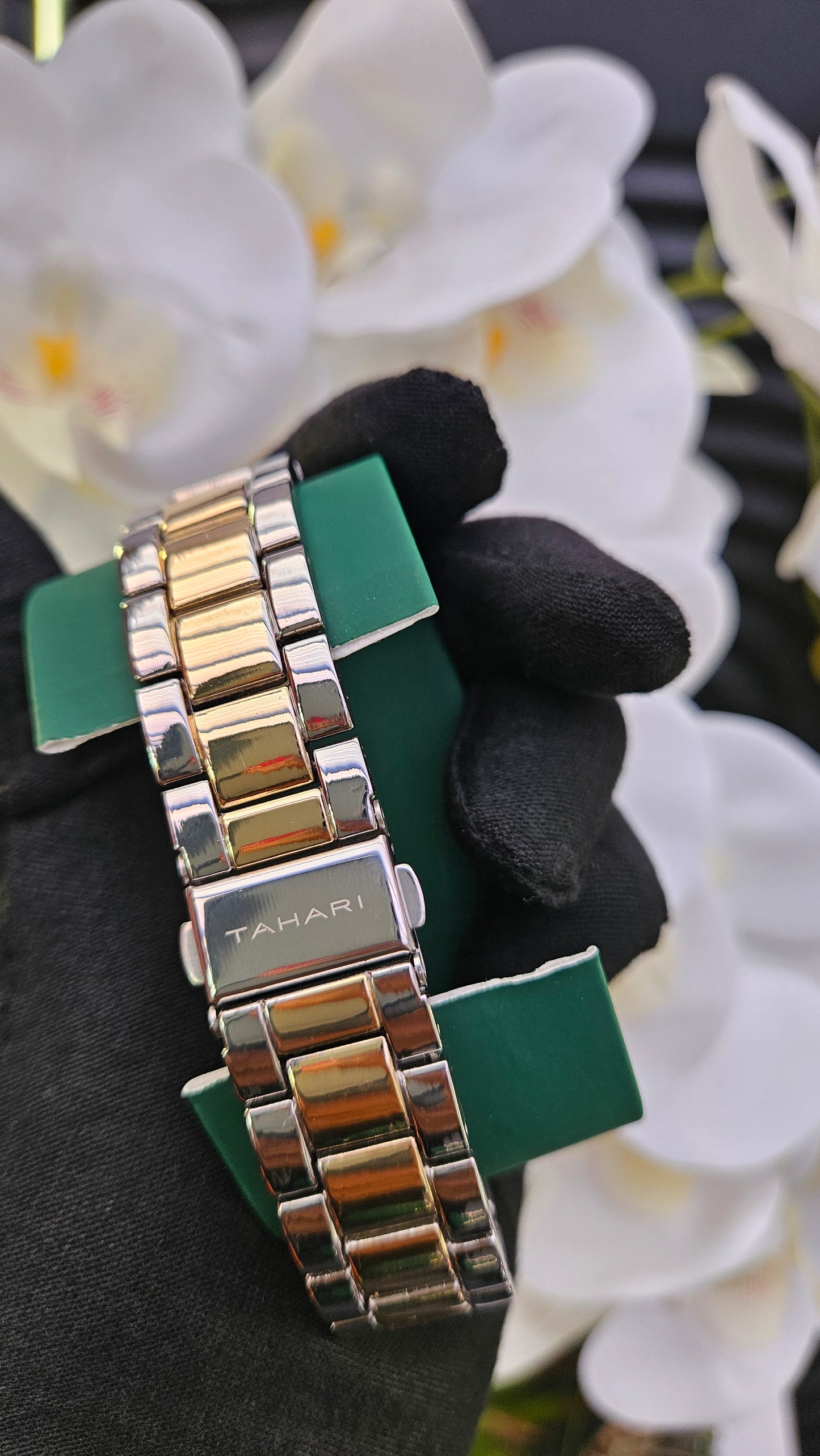 TAHARI Gold Dual Tone Bracelet Watch