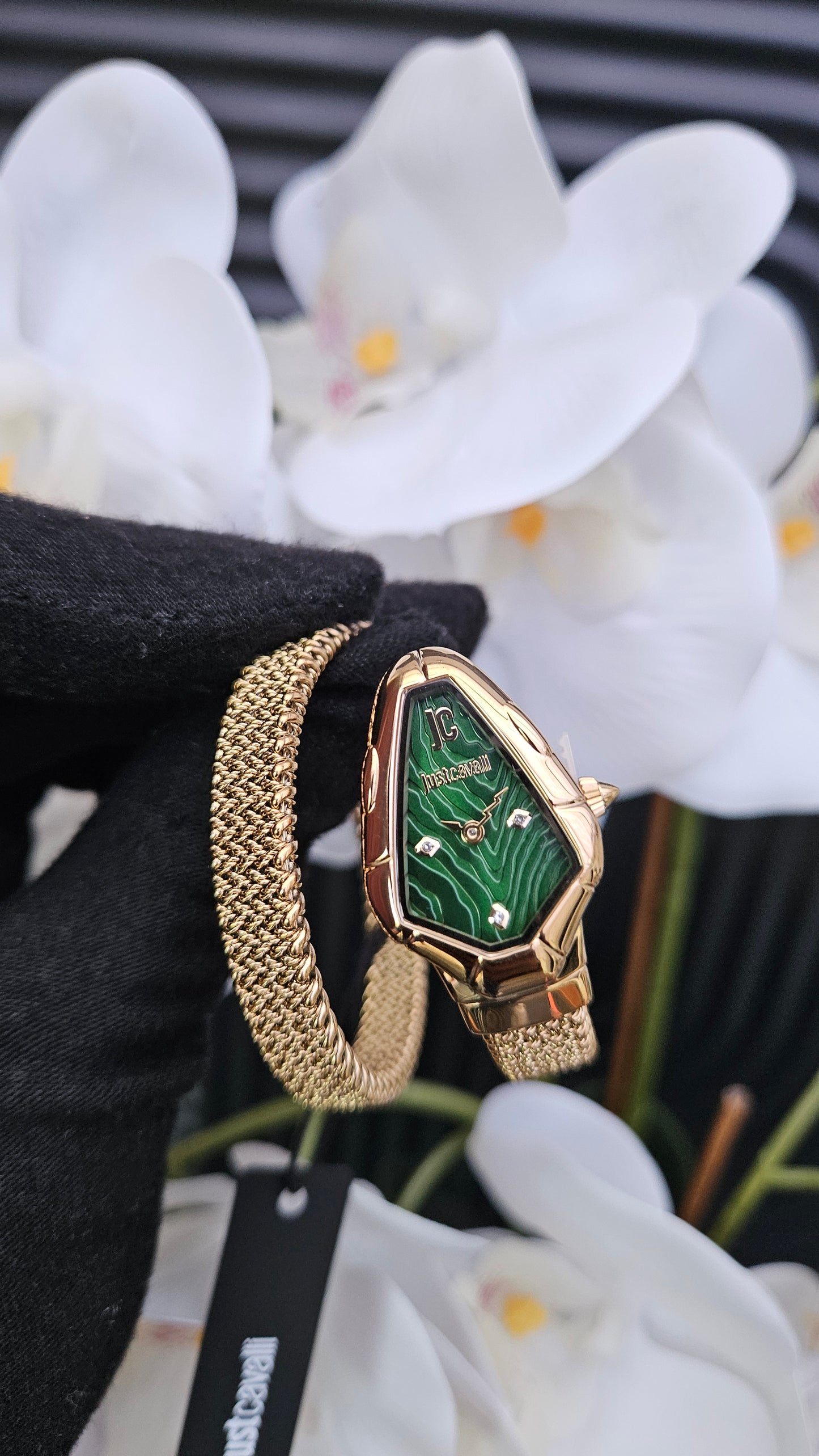 Just Cavalli Gold Tone Wrap Watch- Authentic Retail Product
