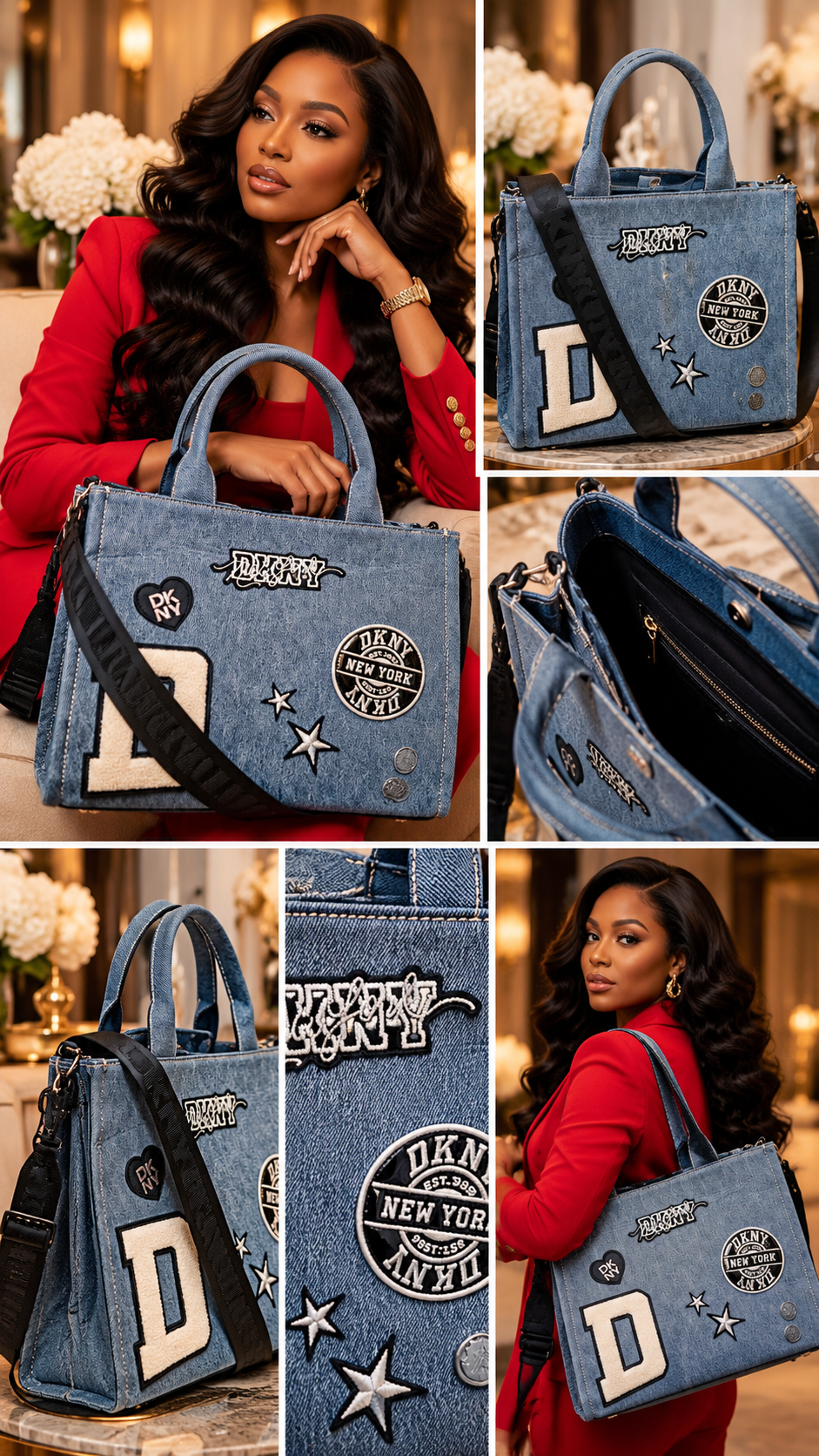 DKNY Blue Denim Bag