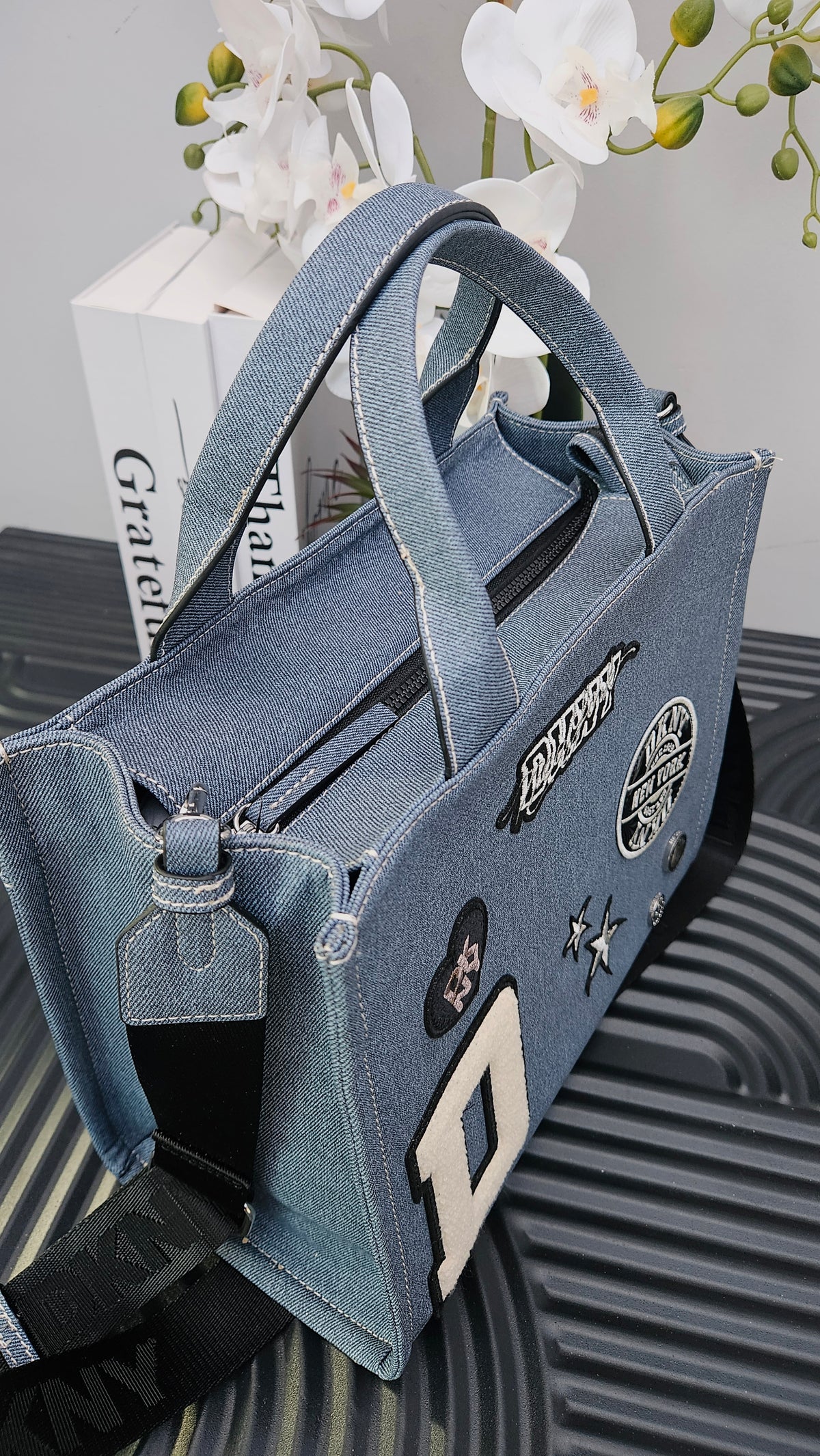 DKNY Blue Denim Bag