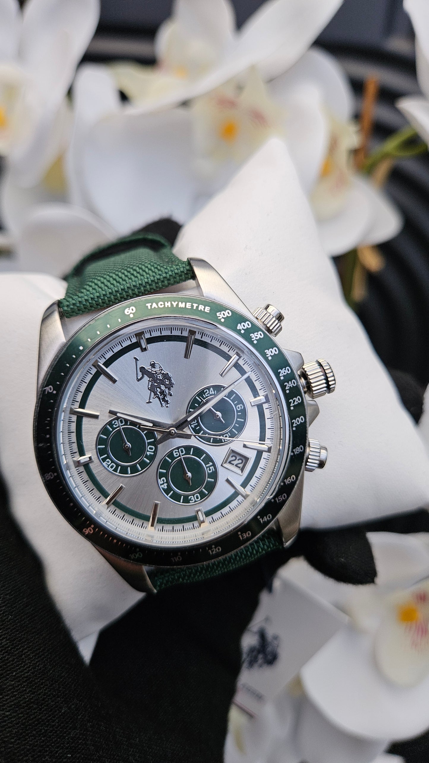 USP Green Strap Watch for Men