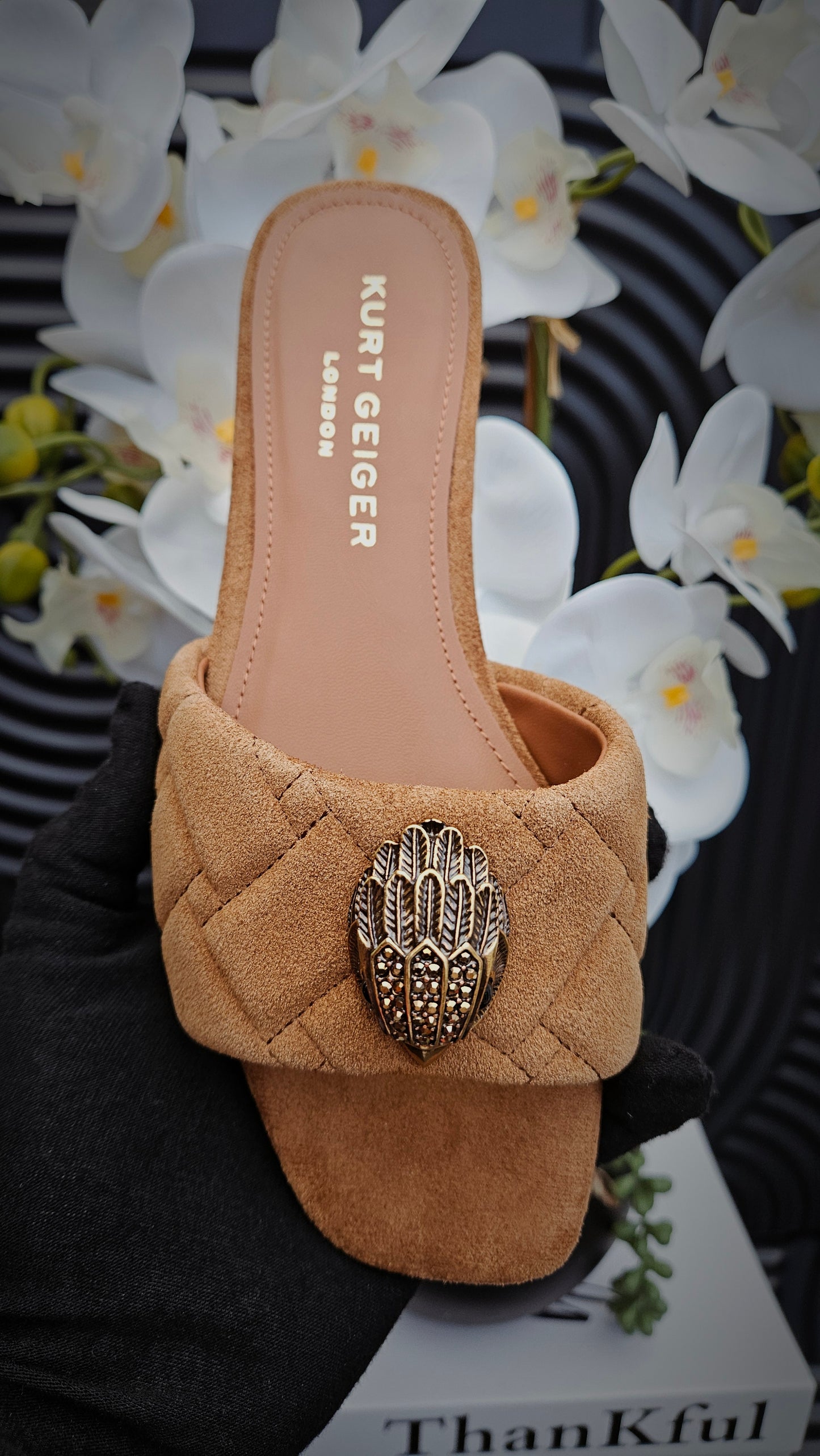 Kurt Geiger KG Camel flat sandal