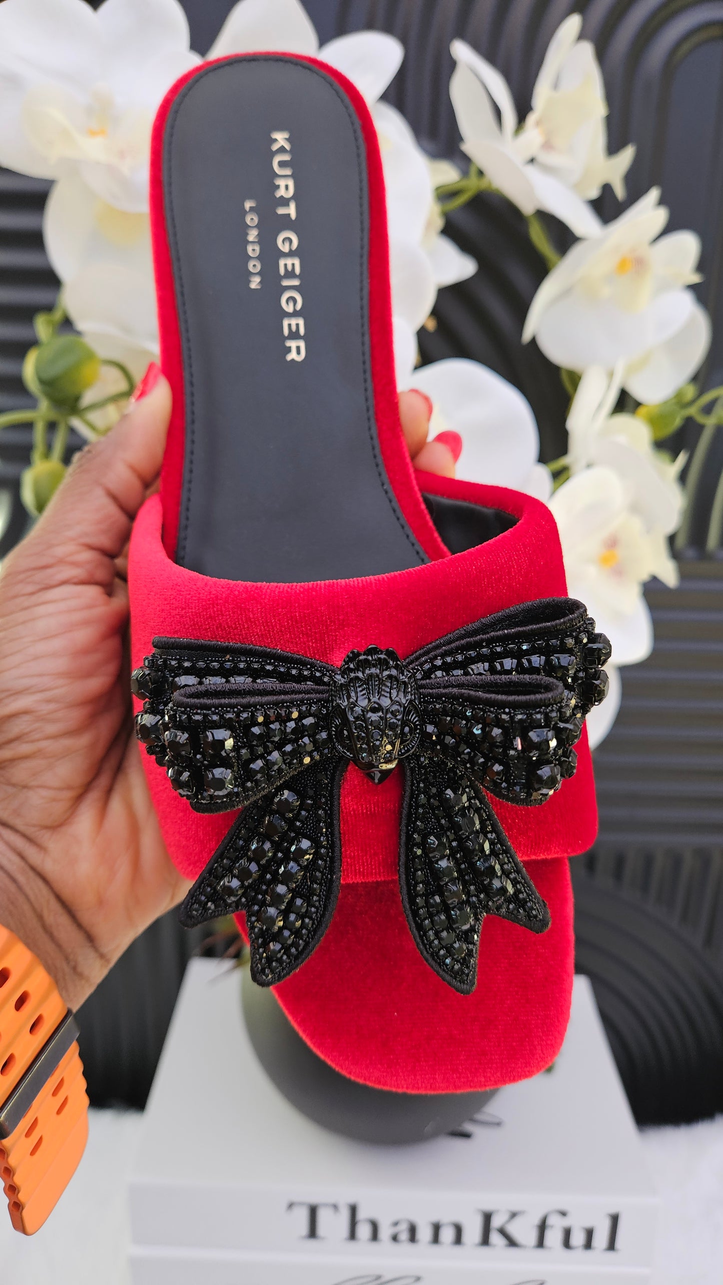 Kurt Geiger KG Bow Detailed Flat Sandals