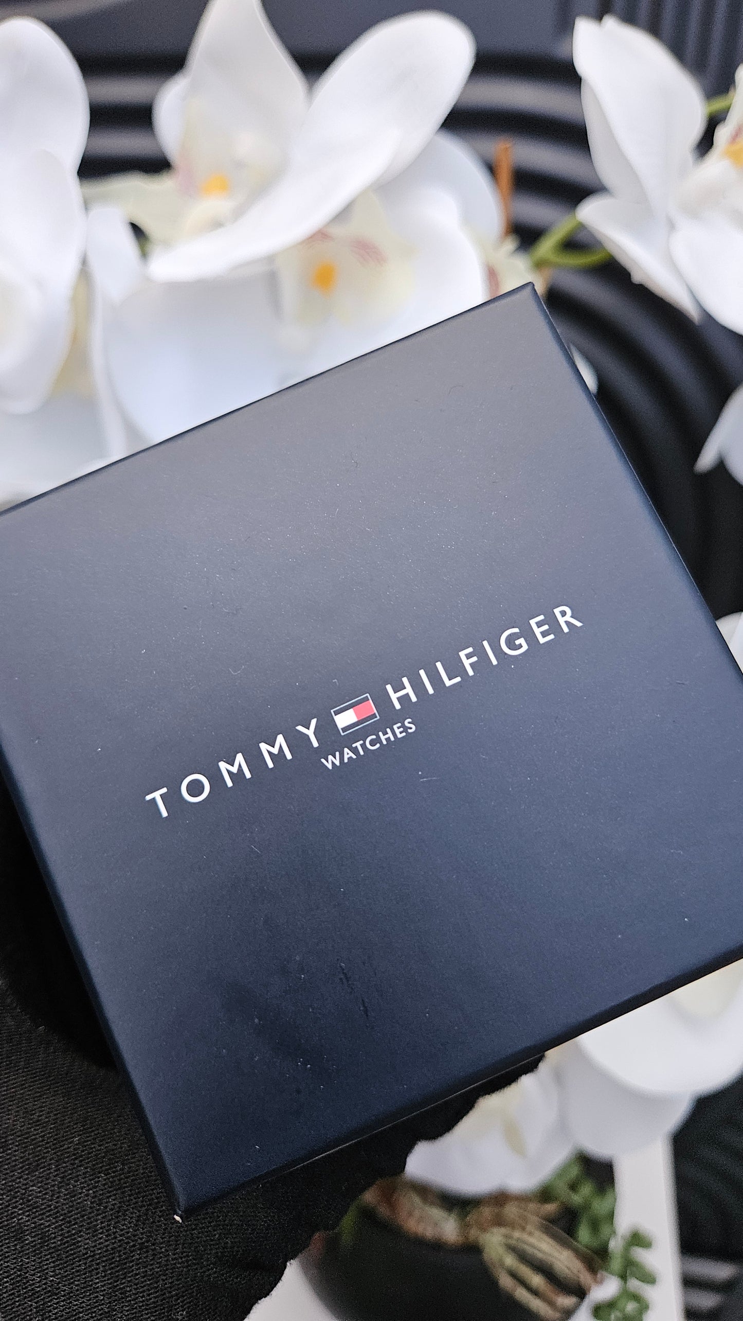T.H Black Leather Watch for Men