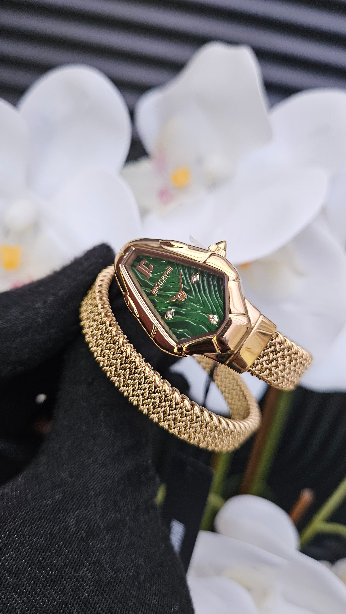 Just Cavalli Gold Tone Wrap Watch- Authentic Retail Product