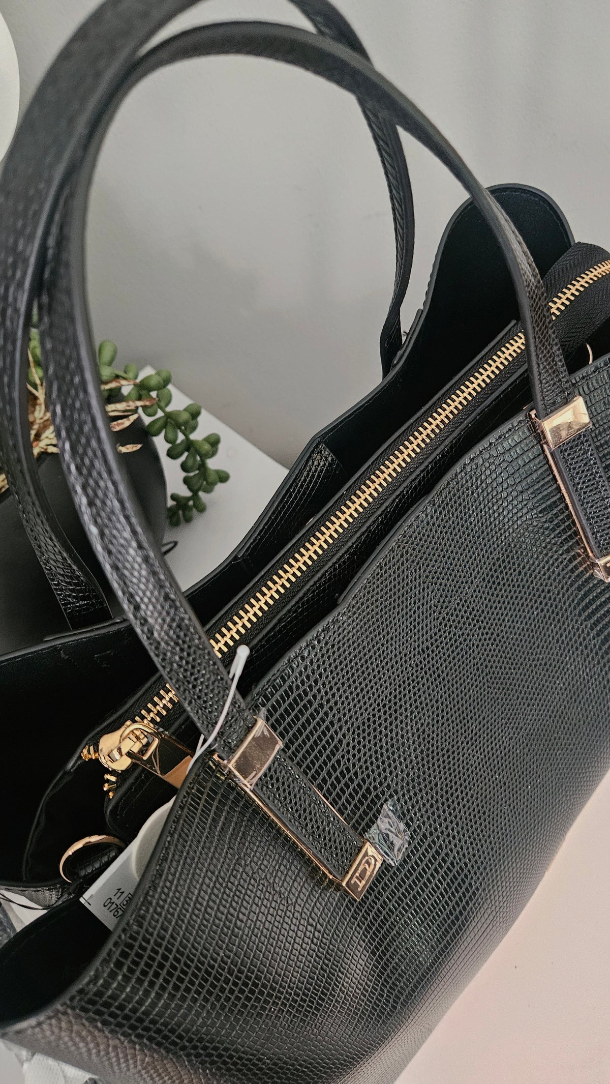 DUNE Black Shoulder Bag with Long Strap