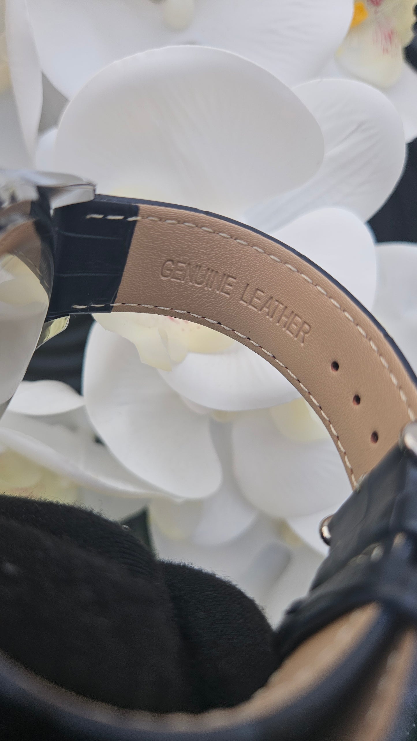 Blue Leather Chronograph Watch