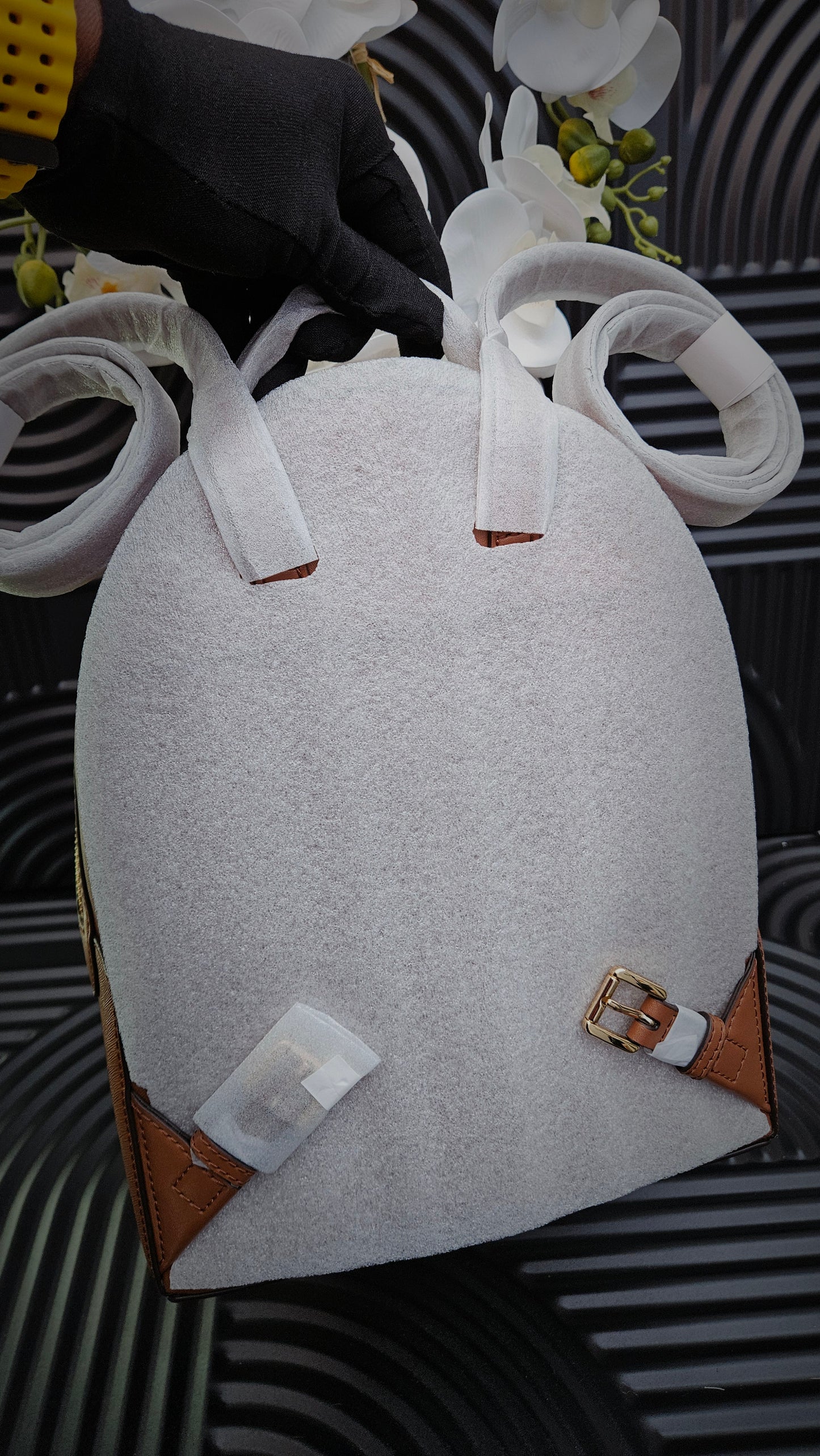 MK Brown Logo Detail Backpack - Authentic Retail Product