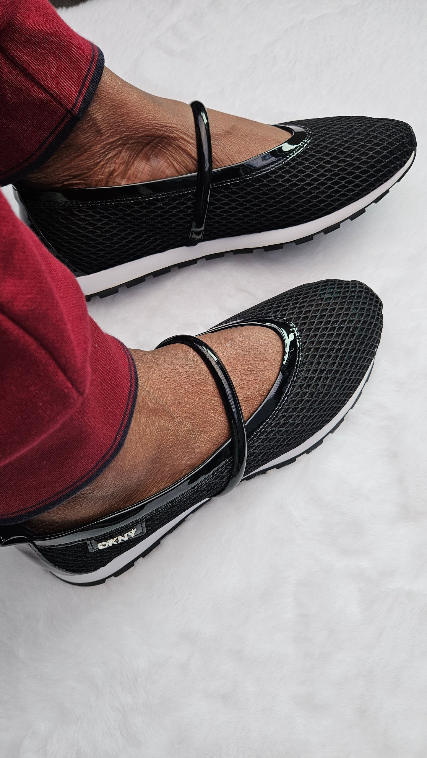 DKNY Black Mesh Slip on Trainers - Authentic Retail Product