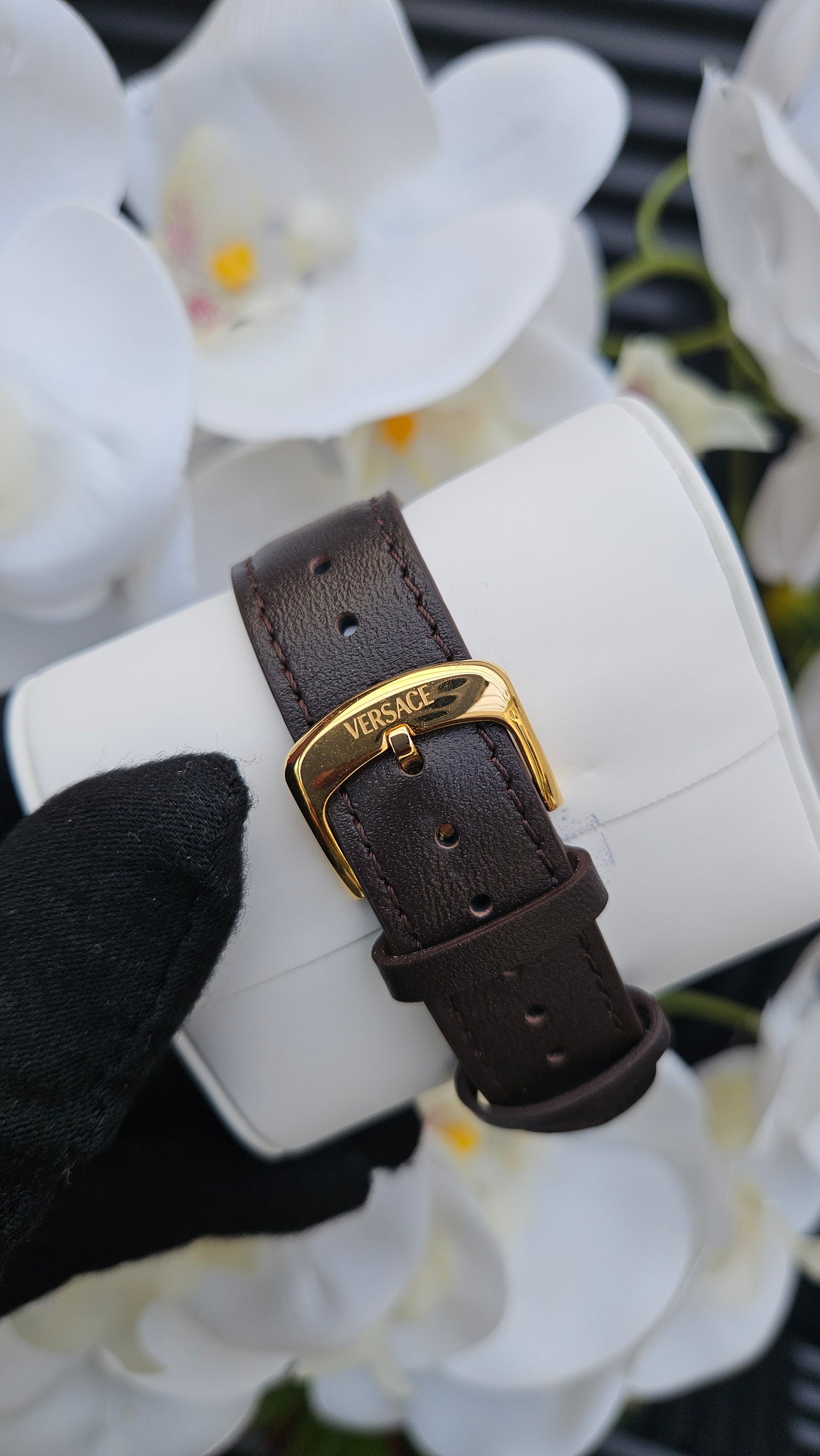 Versace White Dial Chronograph Watch - Authentic Retail Product