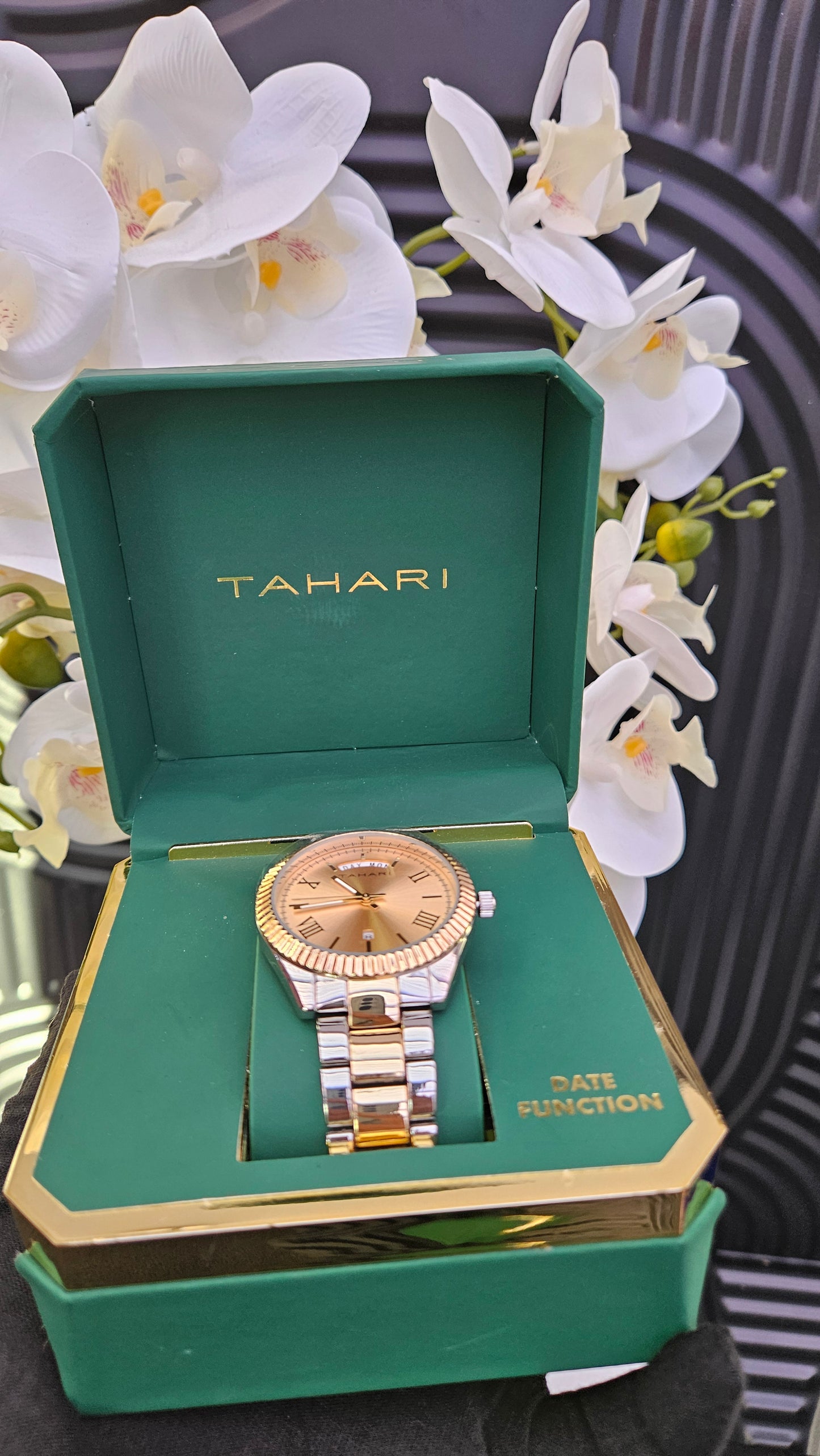 TAHARI Gold Dual Tone Bracelet Watch