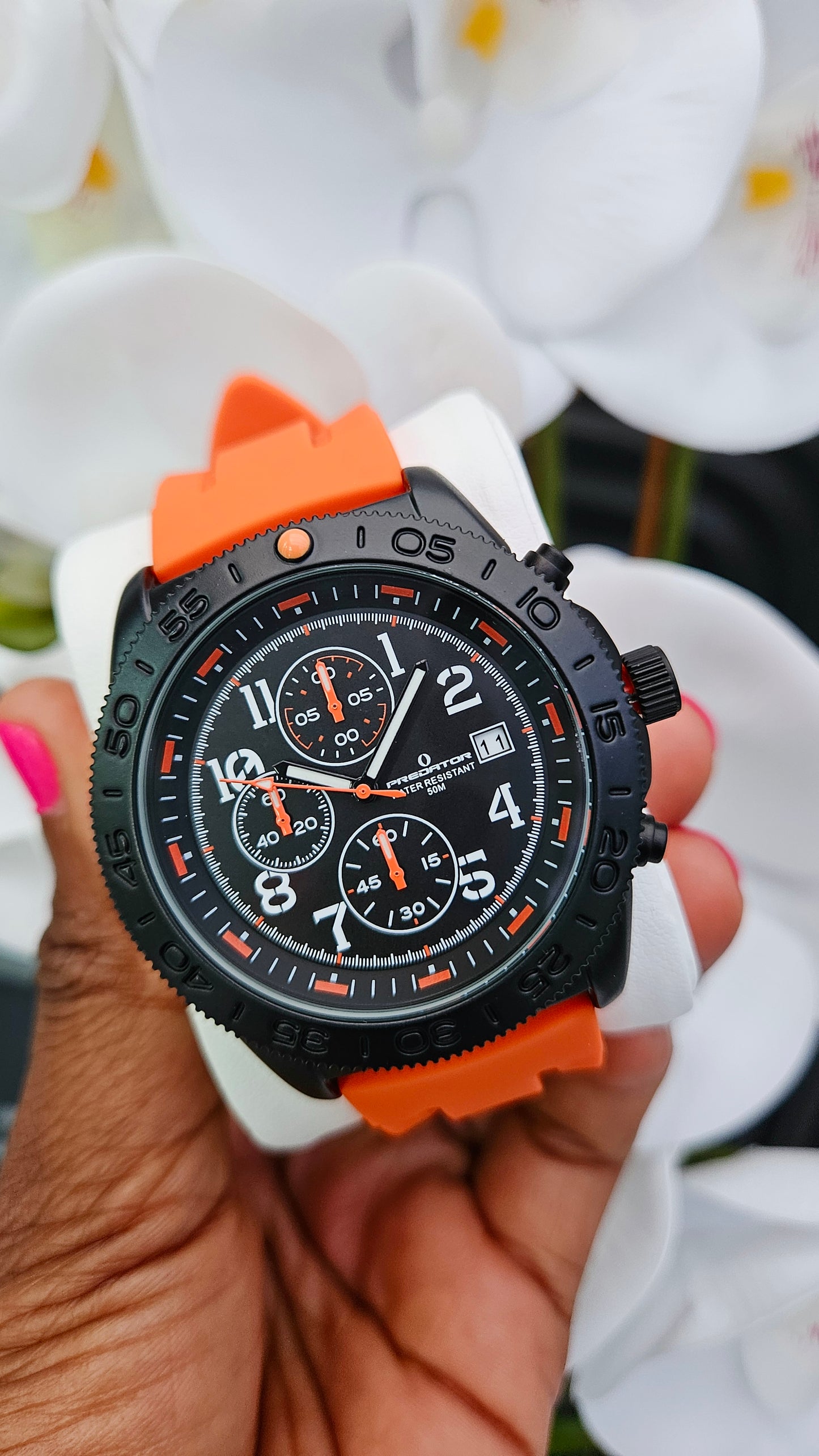 PREDATOR Orange and Black Watch - Authentic Retail Product