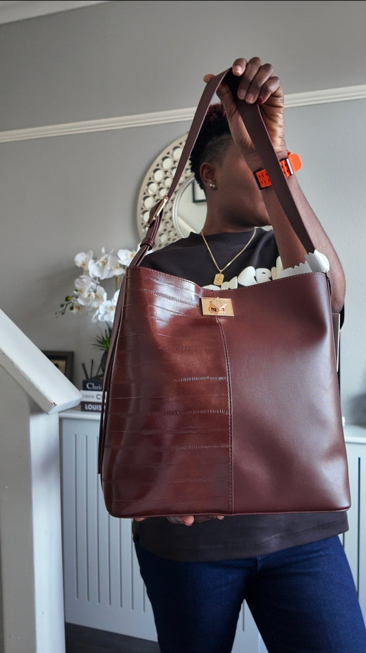 Dune Brown Shoulder Bag With Purse - Authentic Retail Product
