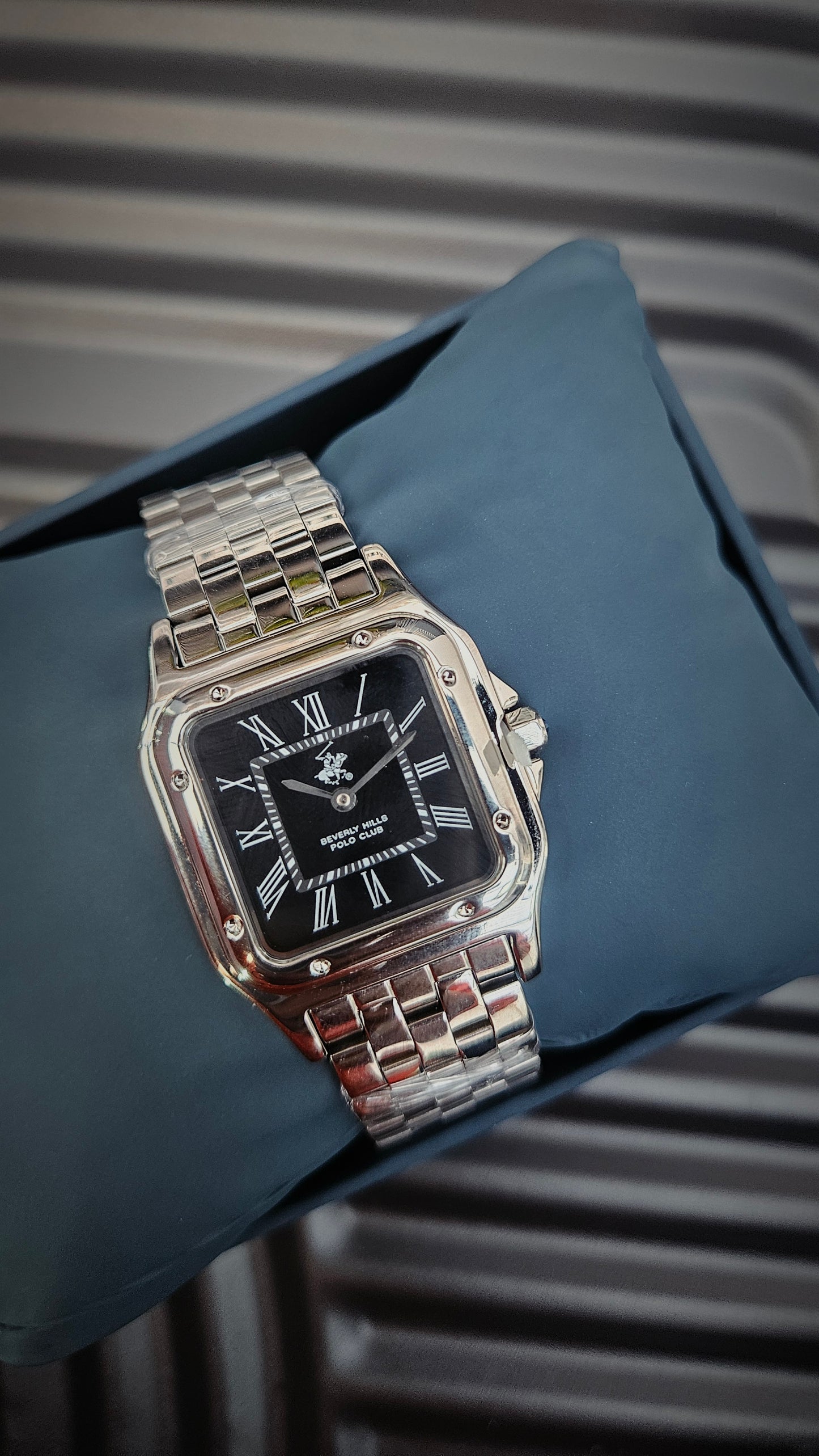 Beverly Hills Polo Club Silver Watch with Black Dial