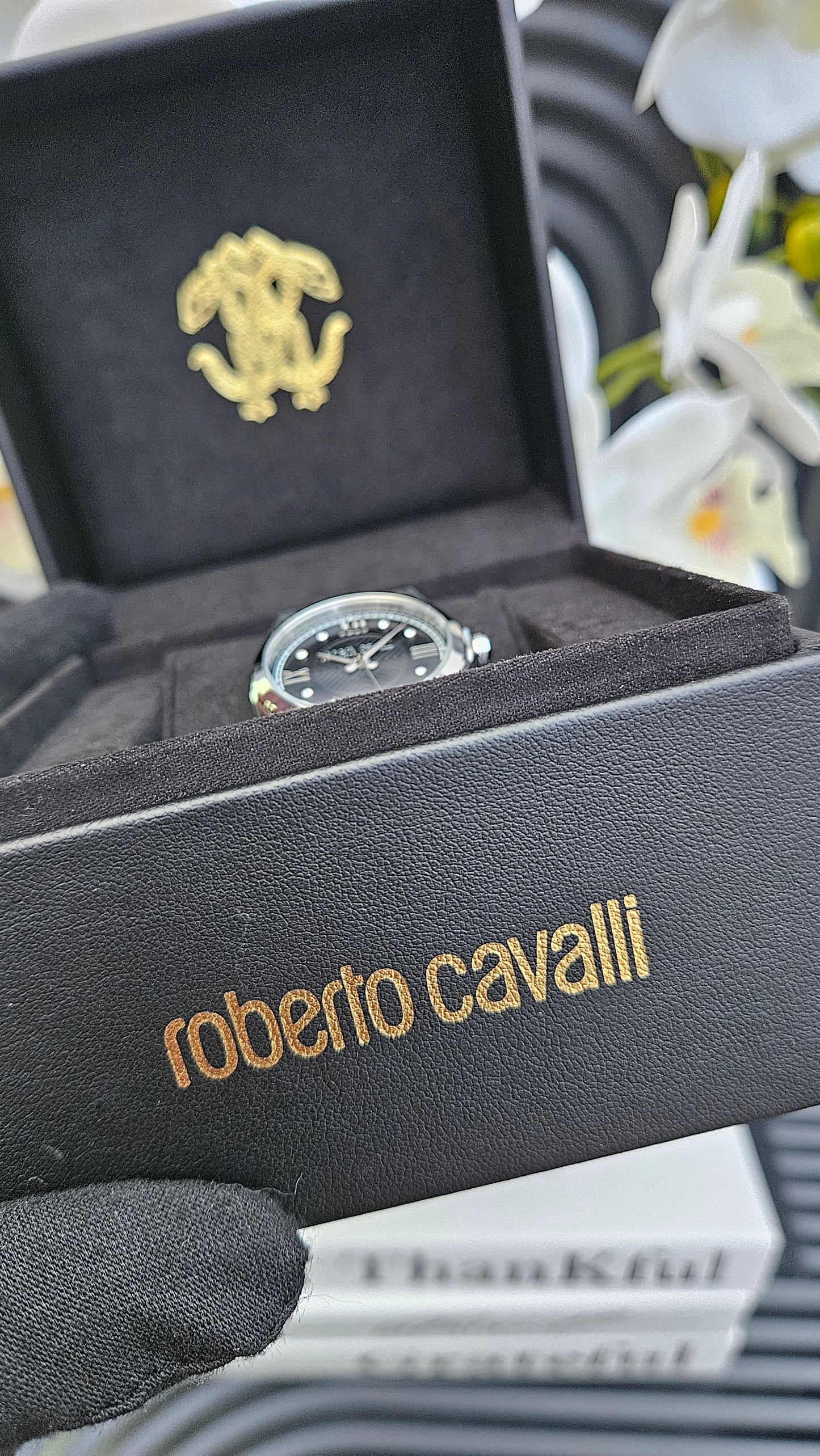 Roberto Cavalli Women's Watch with Silver Metal Bracelet