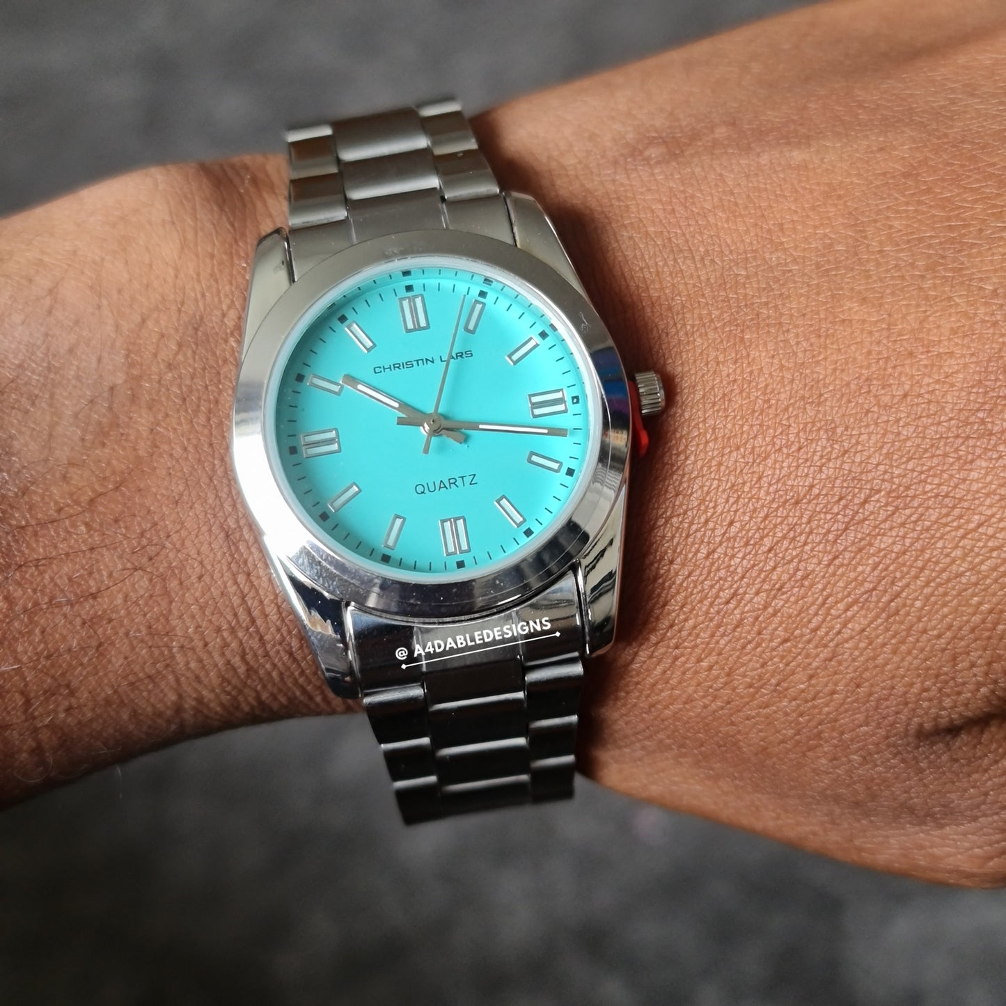Christian Lars Bracelet Watch with Turquoise Dial