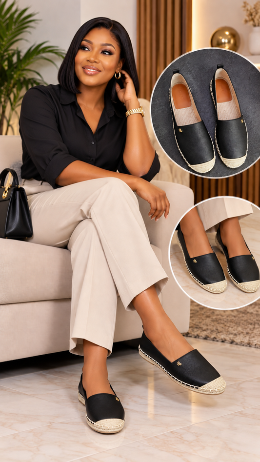 RL Espadrilles for Ladies in Black- Authentic Retail Product