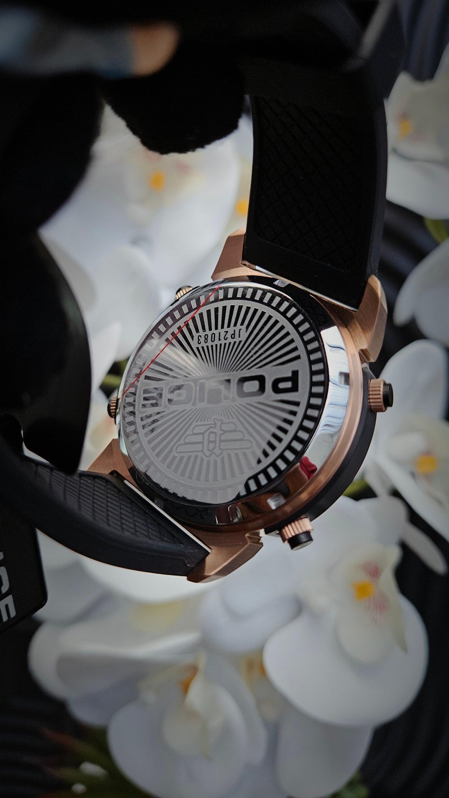 Black & Rose Gold Tone Rotor Watch