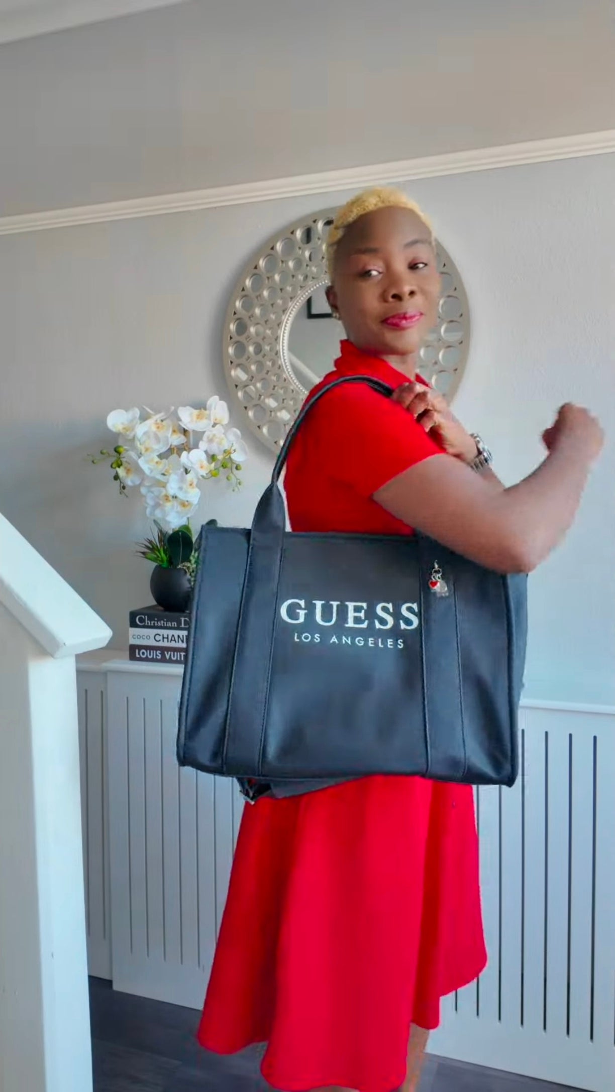 Guess Black Tote Shoulder Bag - Authentic Retail Product