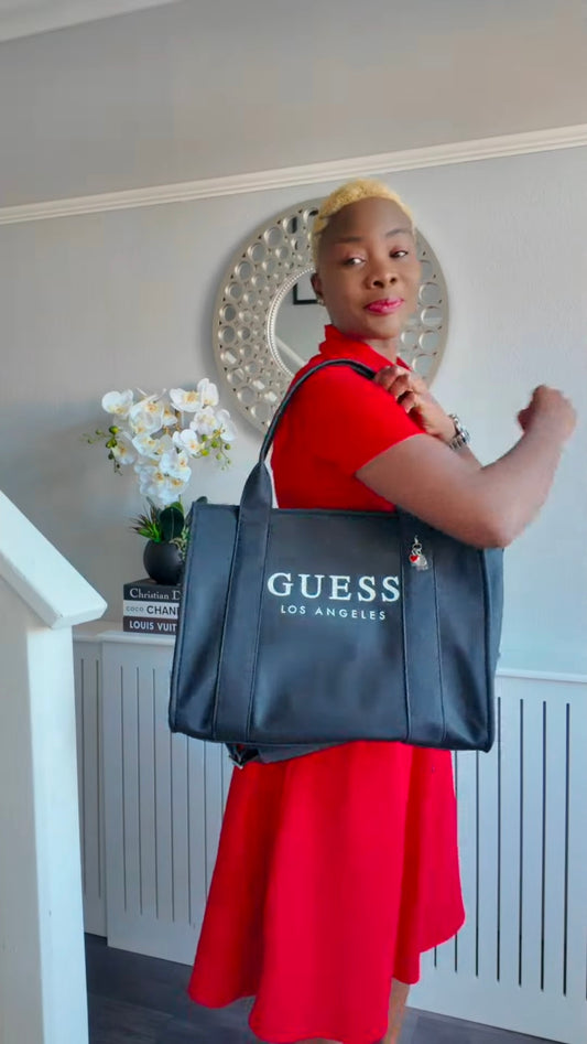 Guess Black Tote Shoulder Bag - Authentic Retail Product