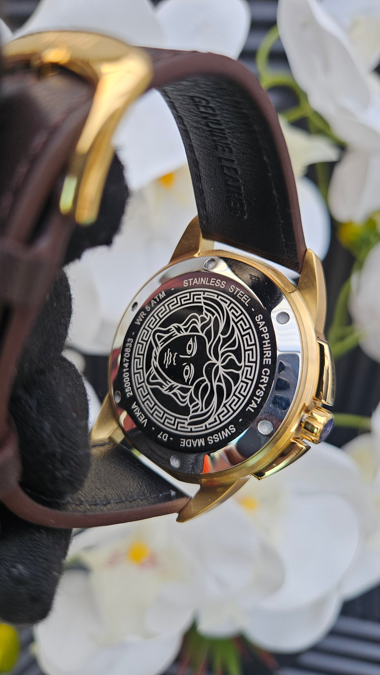 Versace White Dial Chronograph Watch - Authentic Retail Product