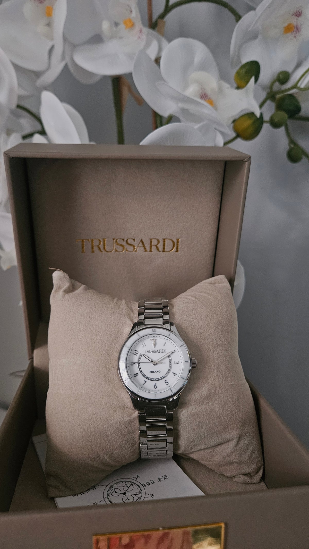 TRUSSARDI Women's Steel/White Watch