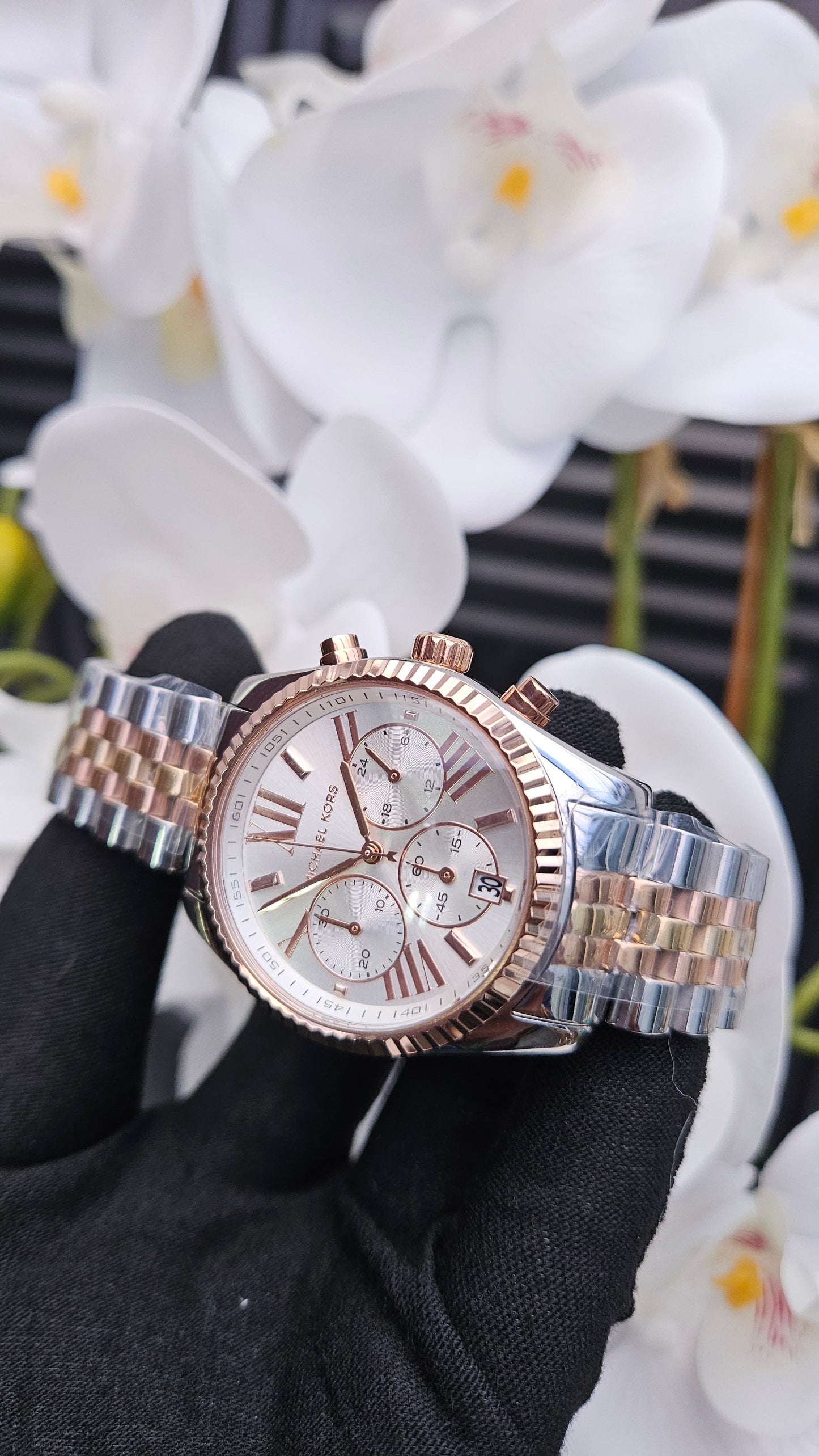 MK Three Tone Watch for Ladies - Authentic Retail Product
