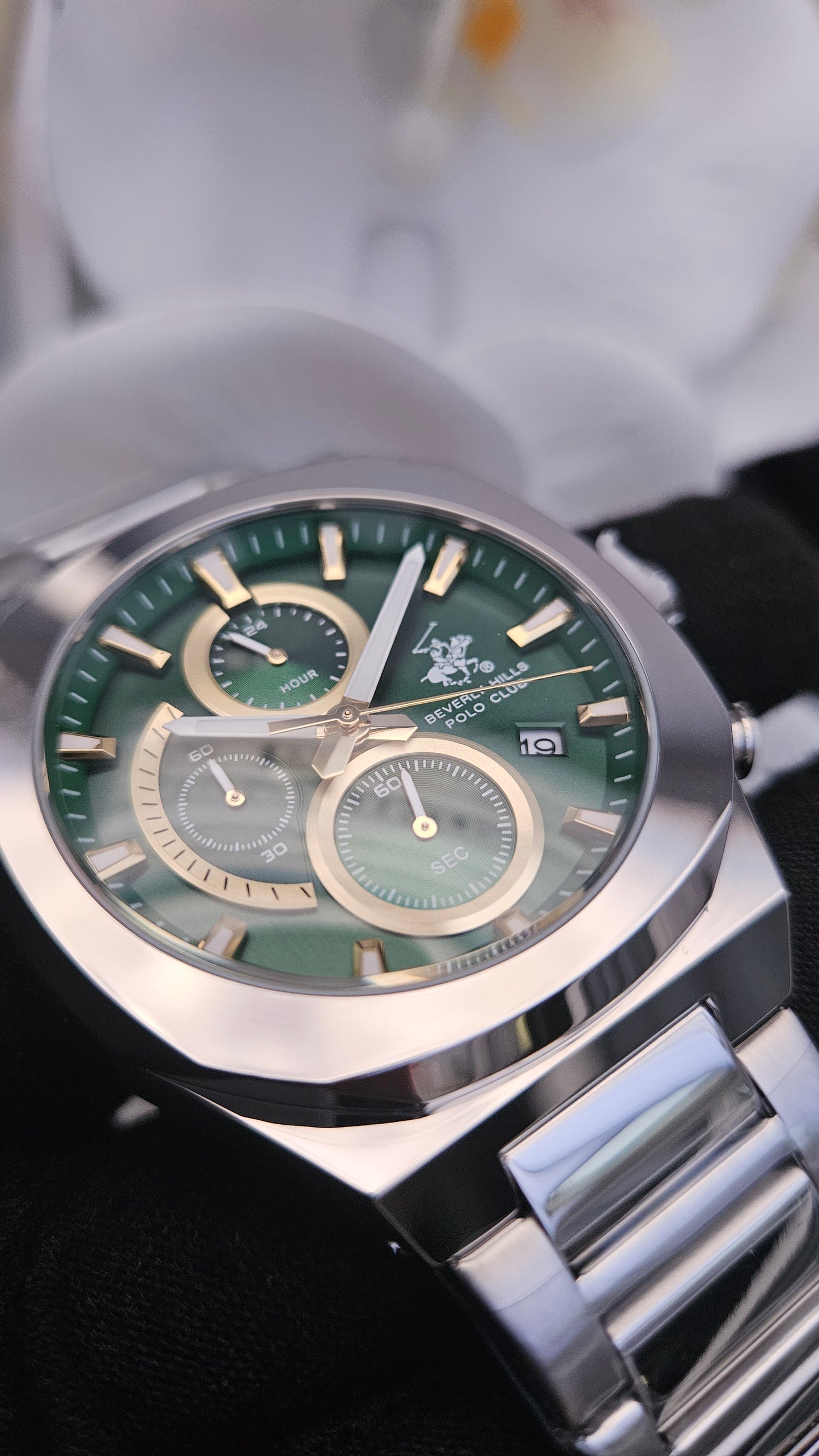 Beverly Hills Polo Club Men's Watch with Green Dial