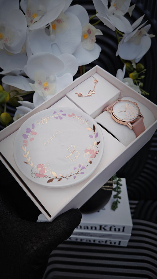 Womens Heart Trinket Set and Watch
