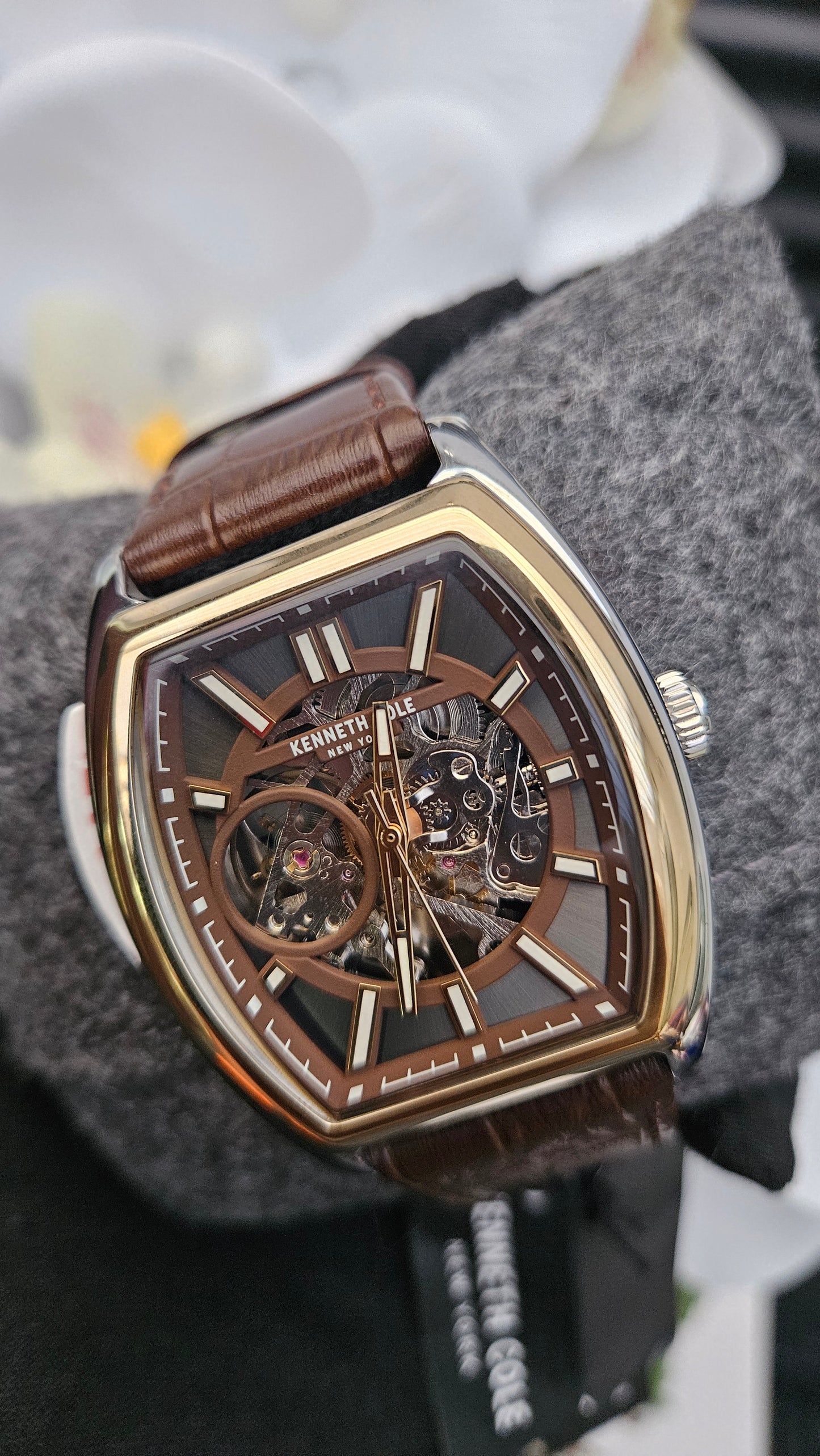 Kenneth Cole Brown Leather Automatic Watch