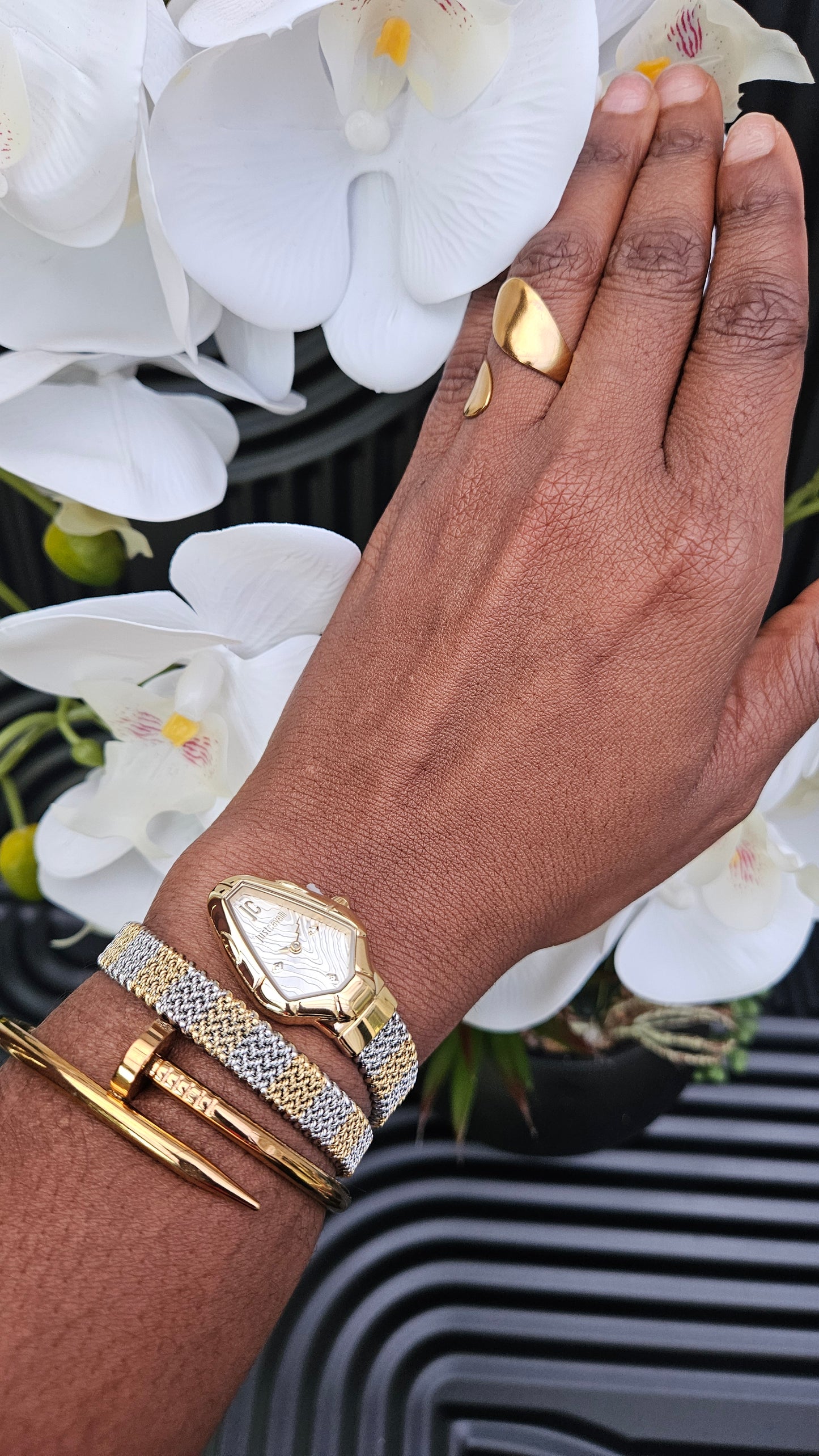 Just Cavalli Dual Tone Wrap Watch- Authentic Retail Product