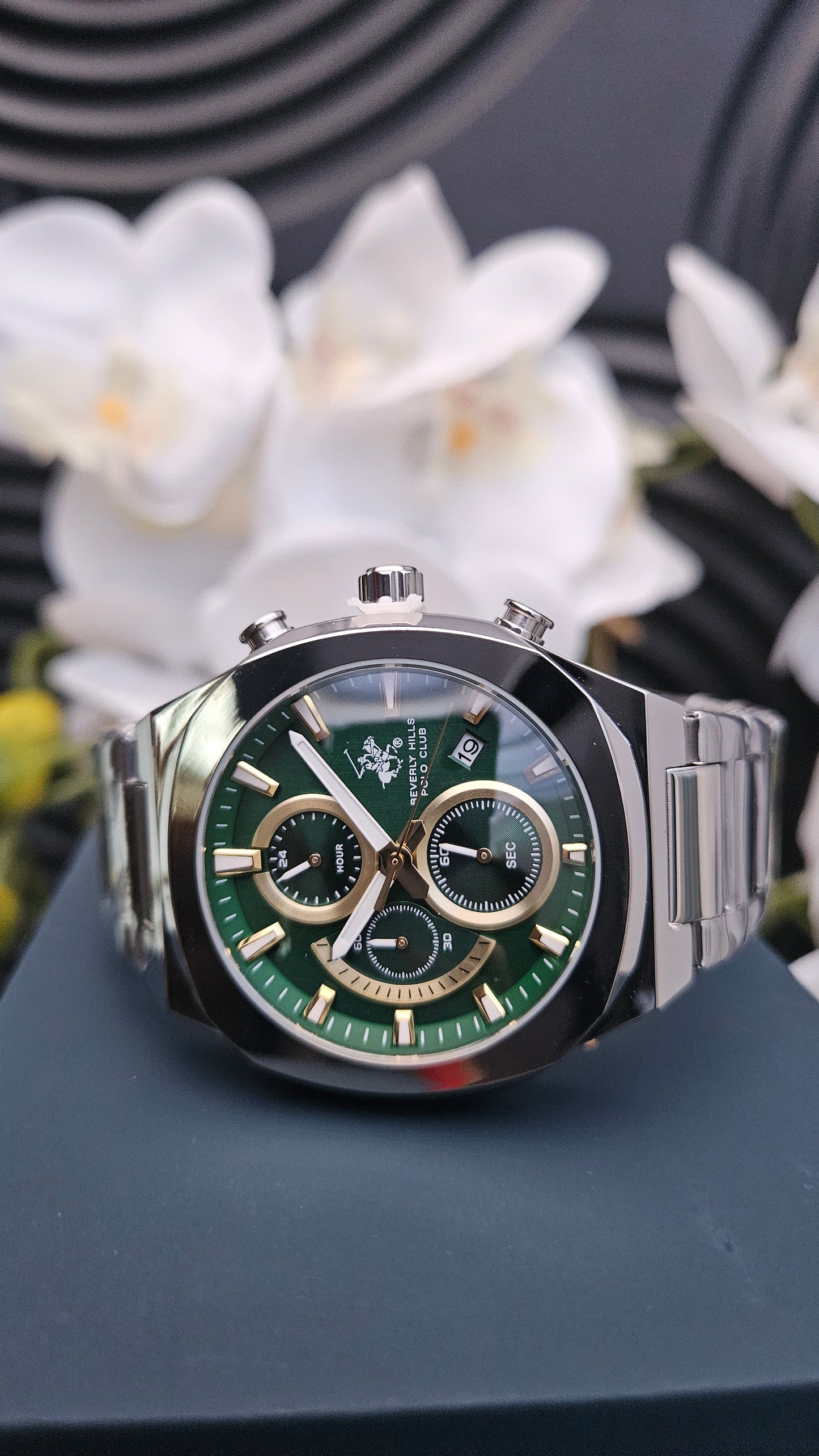 Beverly Hills Polo Club Men's Watch with Green Dial