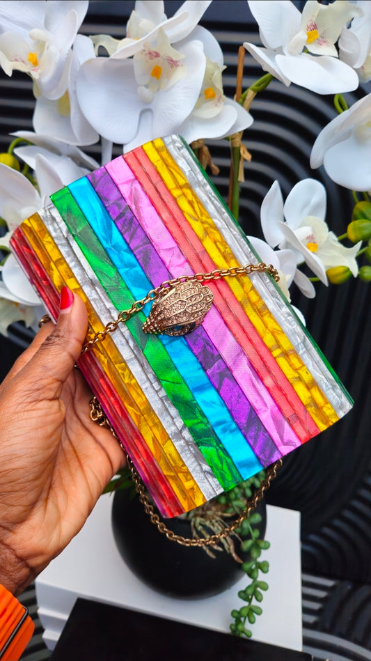 Kurt Geiger KG Rainbow Clutch Bag
