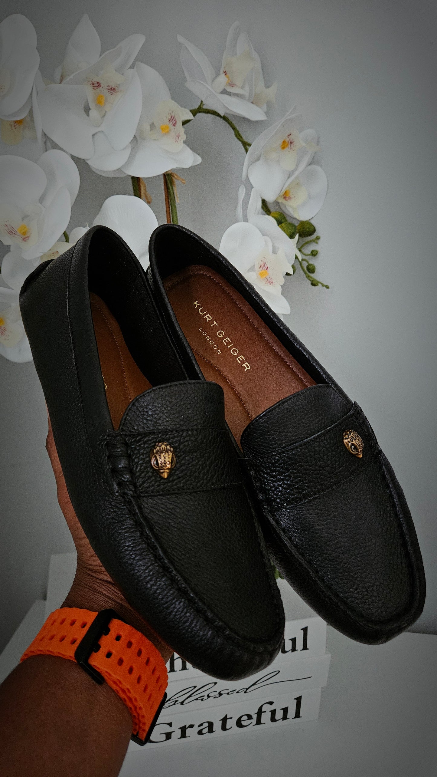 Kurt Geiger KG Black Leather Loafers