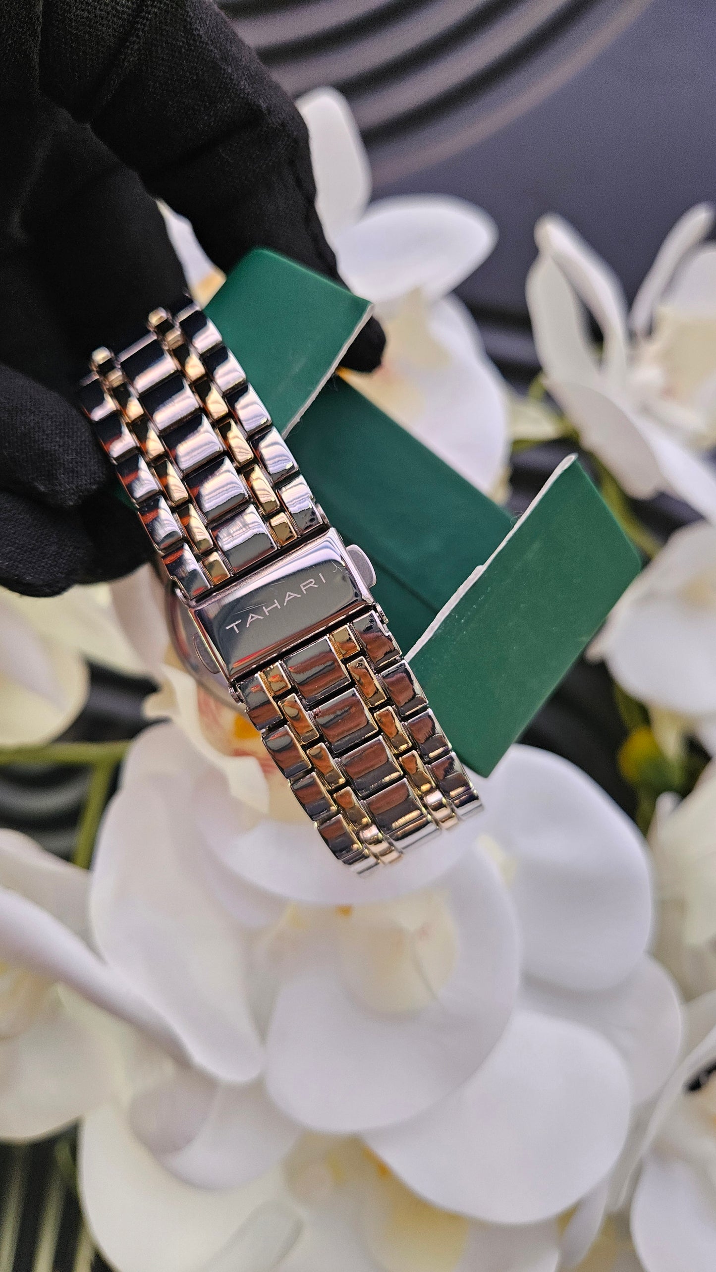 TAHARI Gold Dual Tone Bracelet Watch