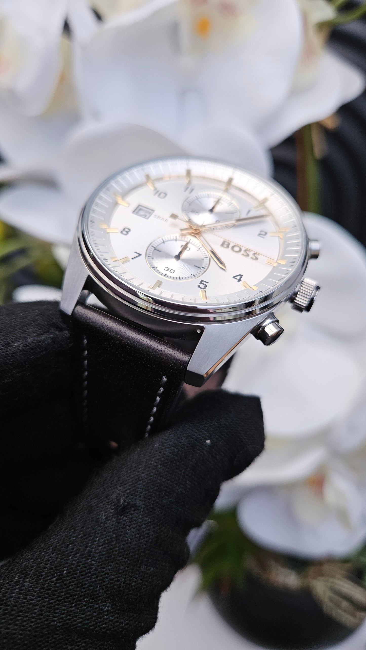 H.B Mens Leather Watch