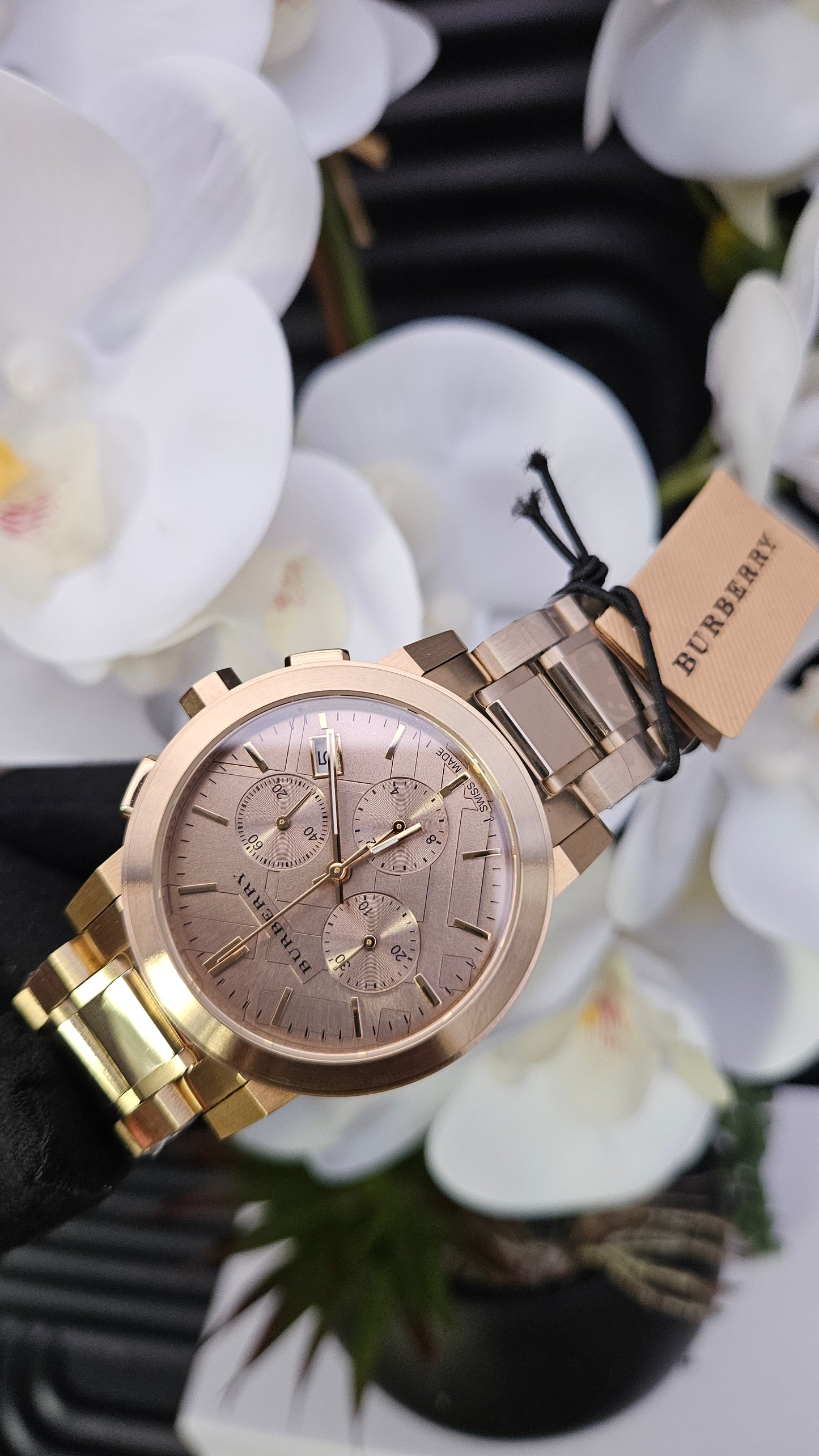 Burberry UNISEX Gold Tone Chronograph 38mm Watch